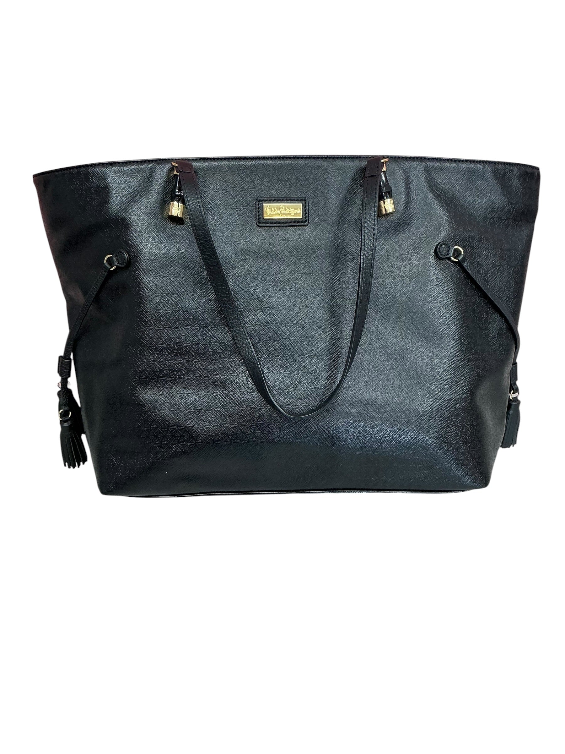 Lilly Pulitzer Mizner Tote Onyx Black Paradise Glow