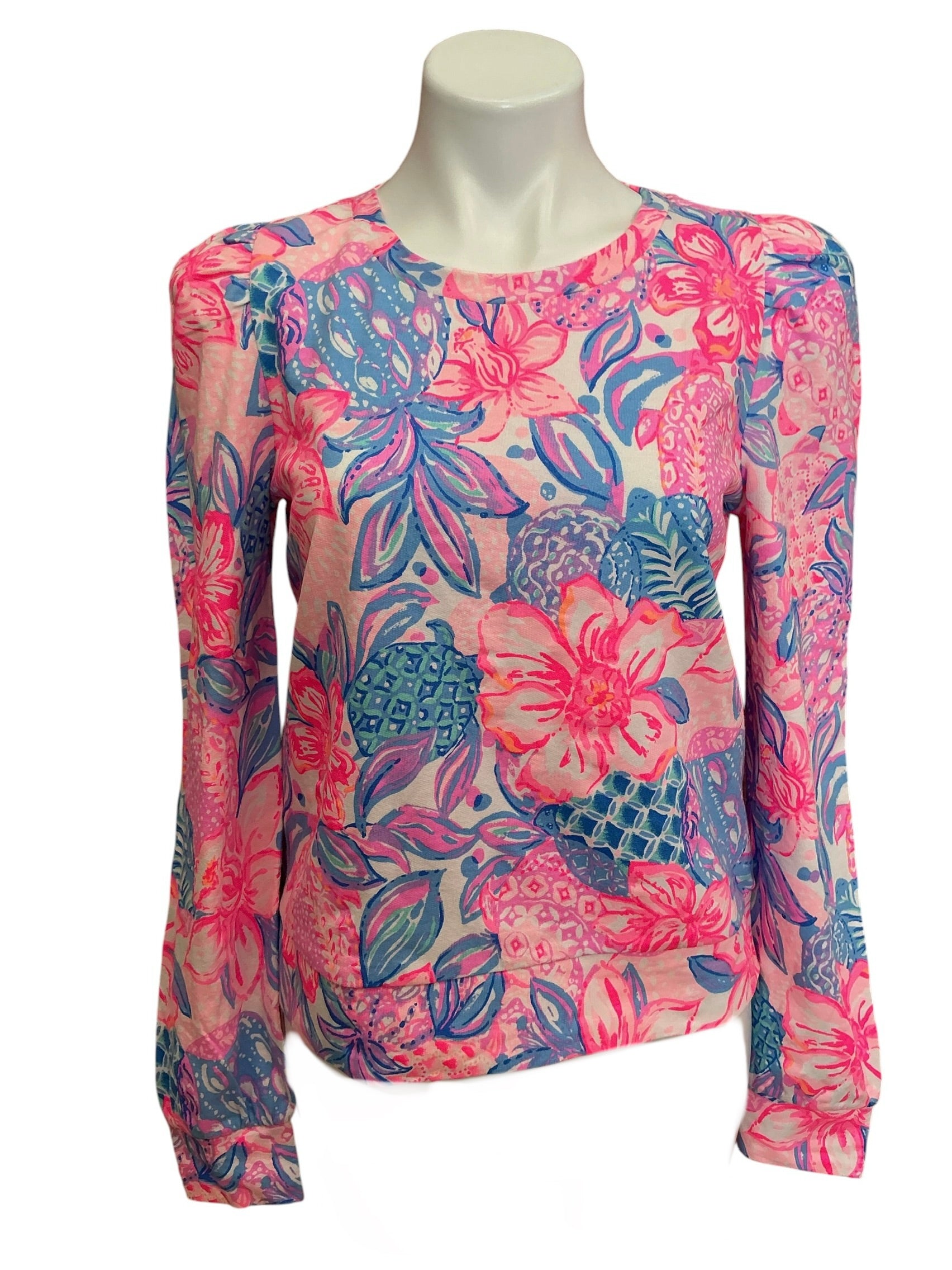 Lilly Pulitzer NWT Jansen Long Sleeve Sweater Pink Isle Snappy Turtle - Size S