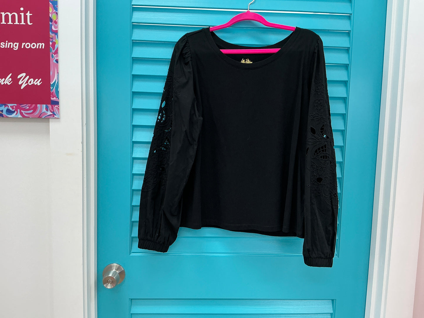 Lilly Pulitzer NWT Isley Knit Top Noir - Size XL