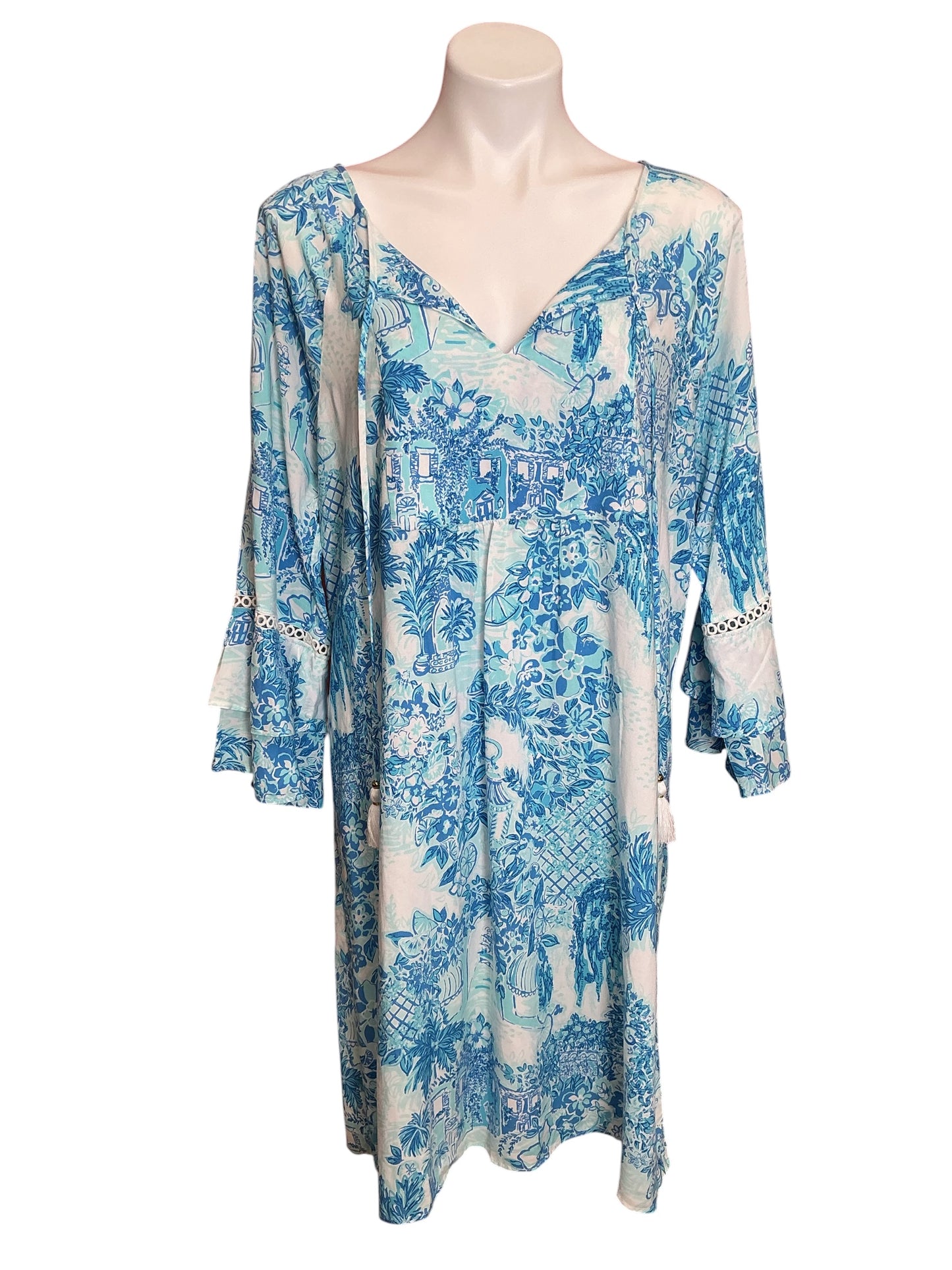 Lilly Pulitzer NWT Azita Tunic Dress Multi Toile Me About It - Size XL