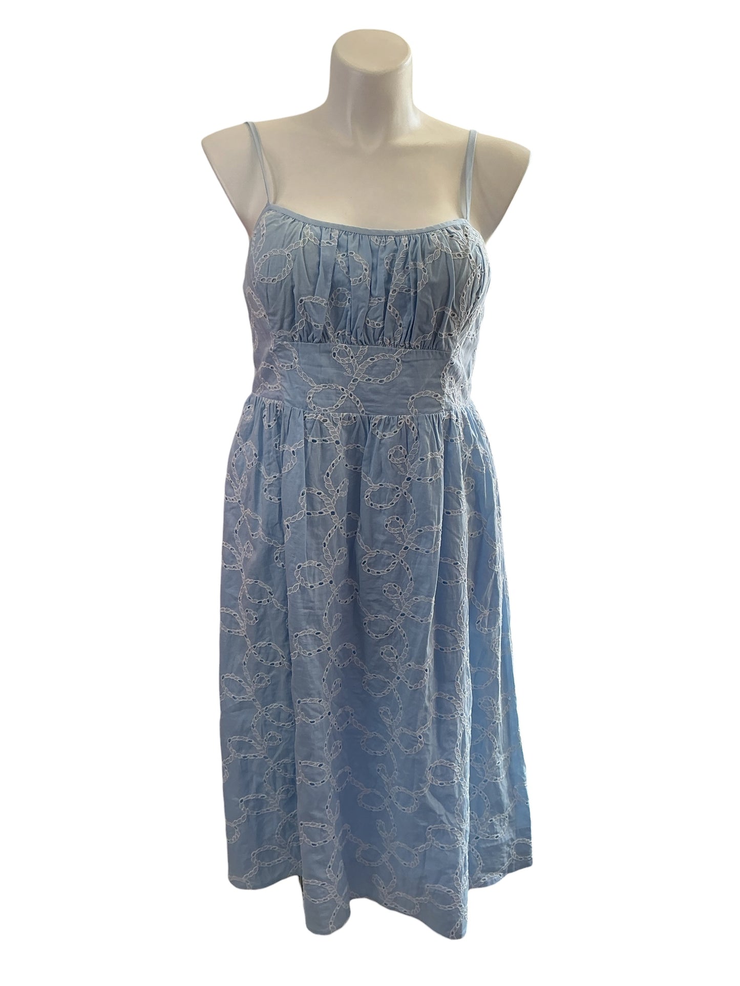 Lilly Pulitzer Della Midi Dress - Bluette Sailors Knot Eyelet - Size 14