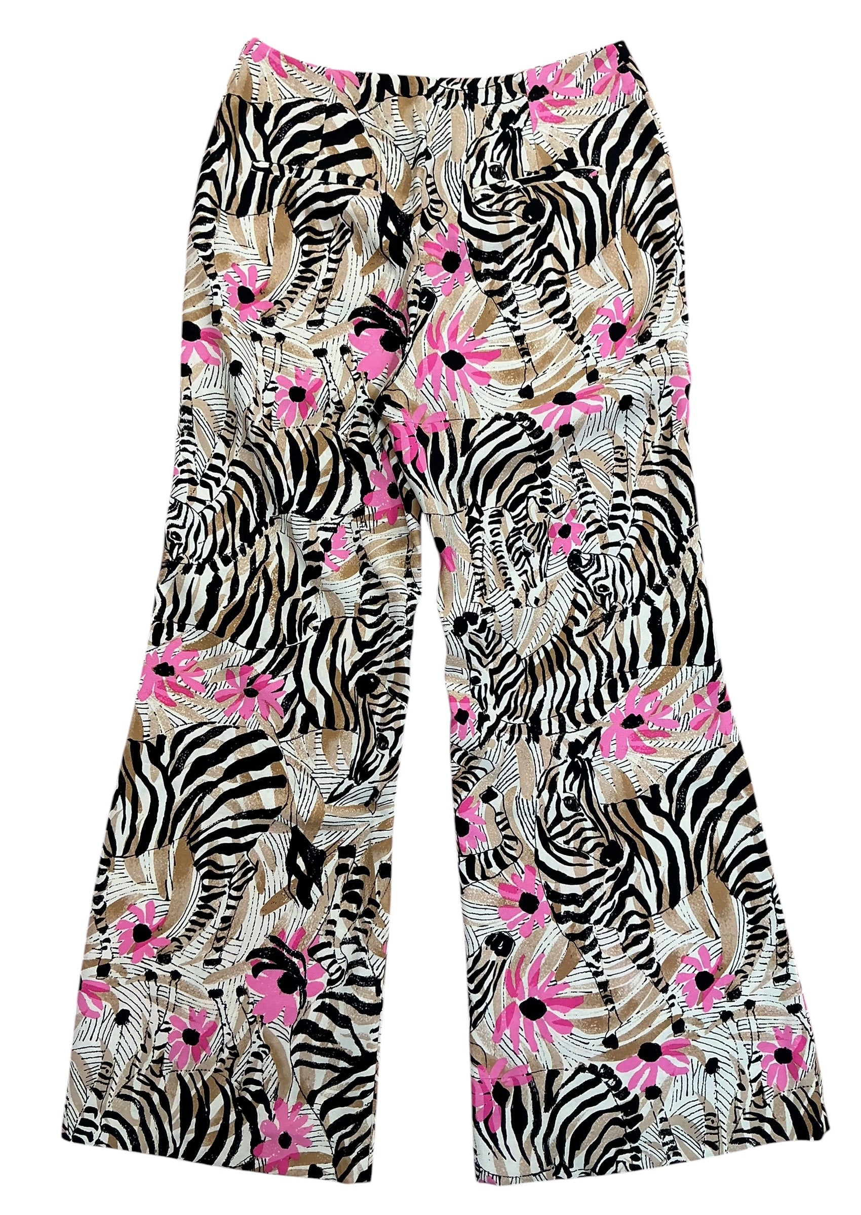Lilly Pulitzer Polyana High Rise Palazzo Pants Rutabaga El Morocco - Size 6