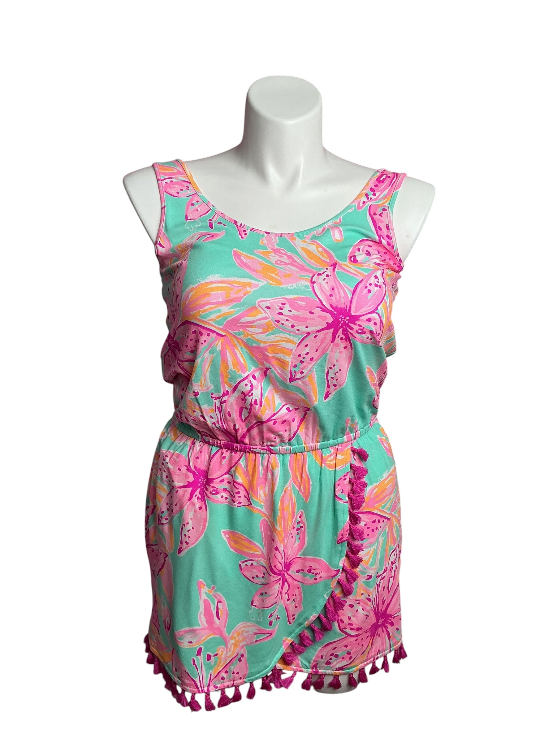 Lilly Pulitzer- NWT Jarrett Romper Surf Blue Bonita Blooms Size M