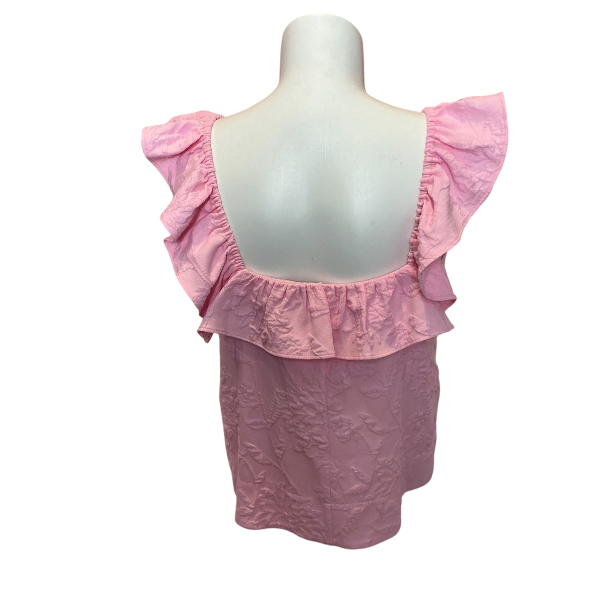 Lilly Pulitzer NWT Zoya Ruffle Top Conch Shell Pink Caliente Pucker Jacquard - Size 12