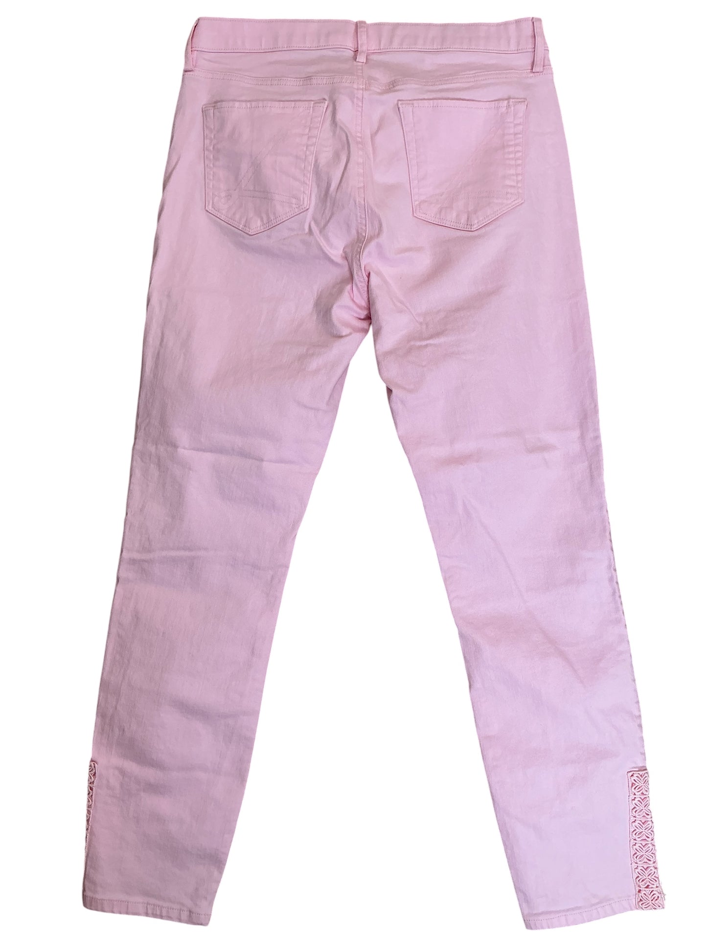 Lilly Pulitzer South Ocean High Rise Skinny Jeans Pink Tropics - Size 12