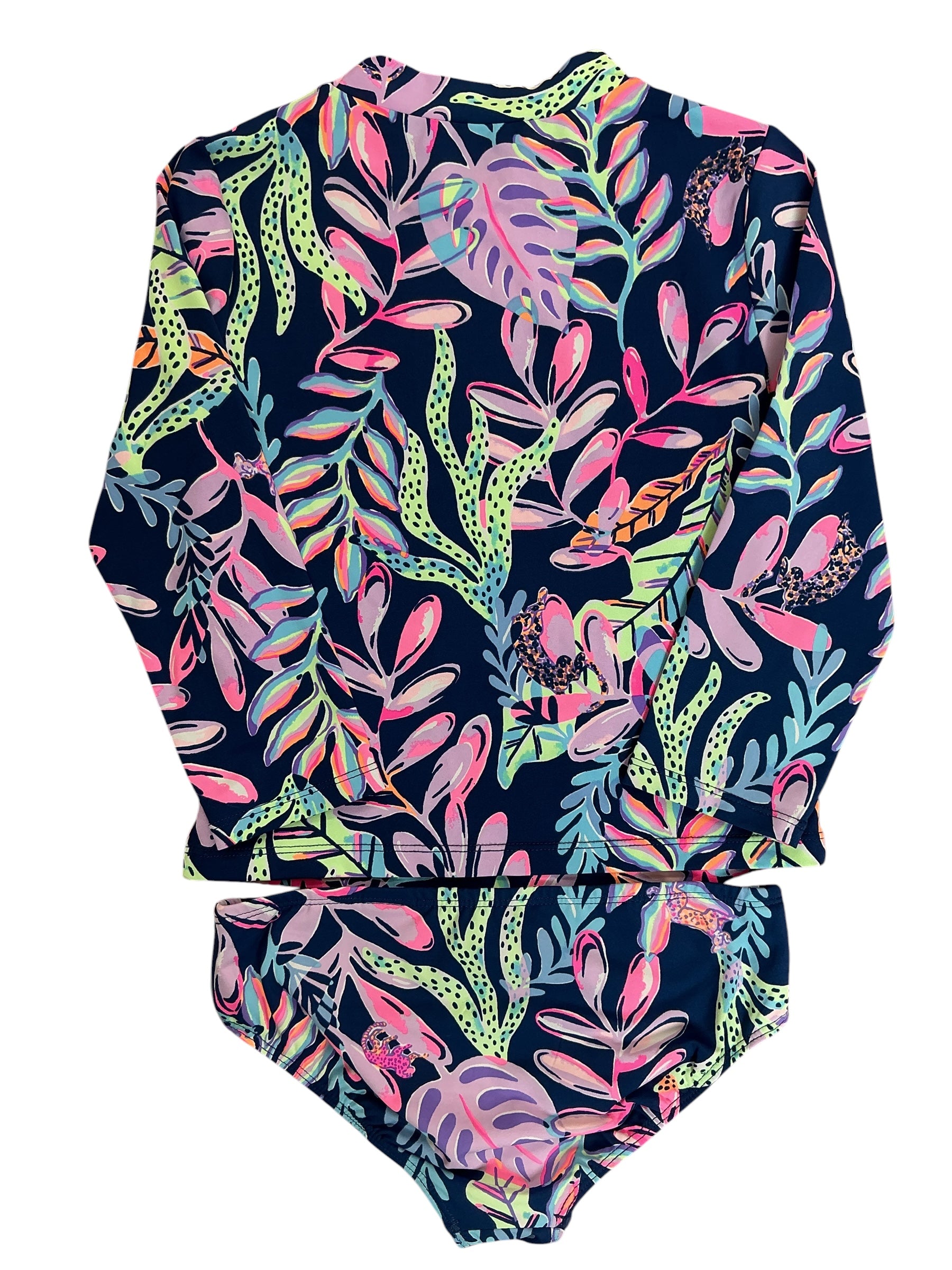 Lilly Pulitzer Kids Girls Bobby Rashguard 2PC Set Oyster Bay Navy You’ve Been Spotted - Size 7