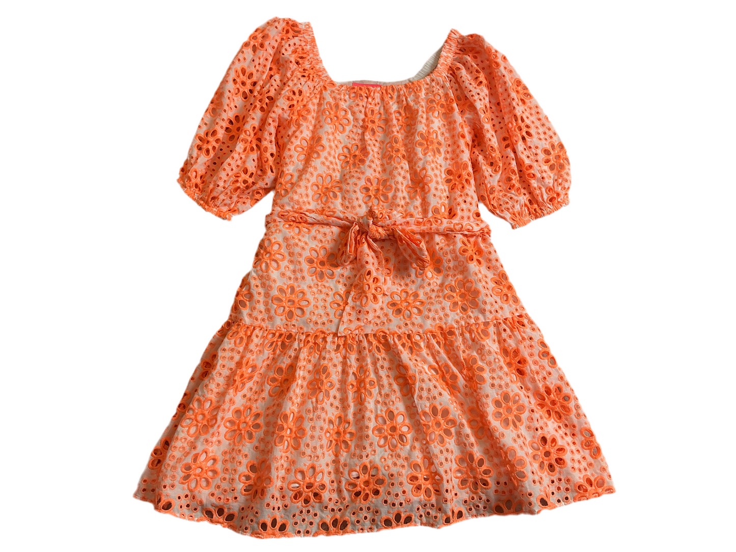 Lilly Pulitzer NWT - Kerrigan Elbow Sleeve - Cantaloupe Funflower Eyelet - Size S