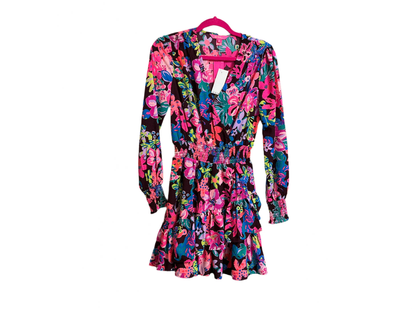 Lily Pulitzer Cristiana Smacked Long Sleeve Dress - Size 0