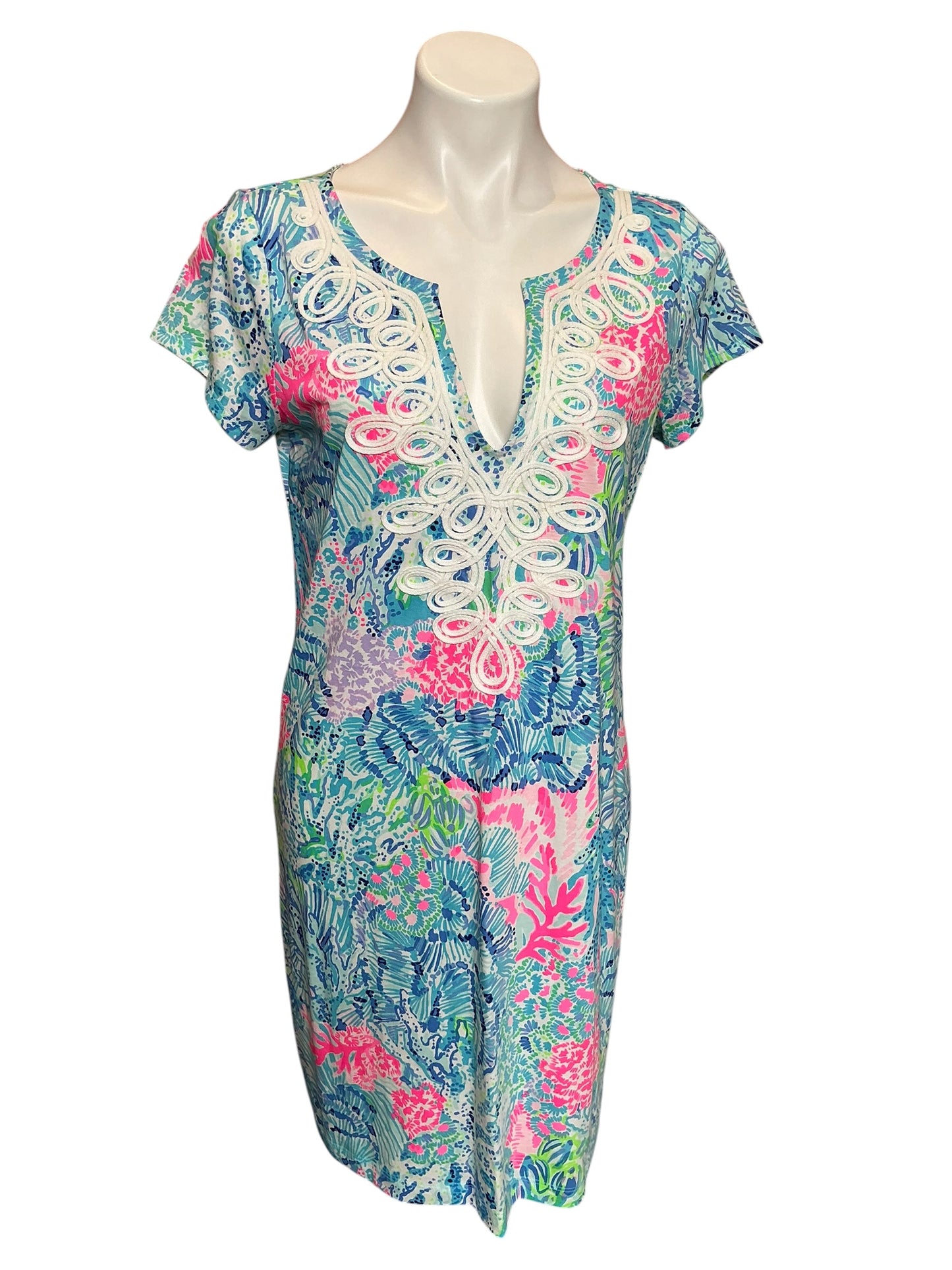 Lilly Pulitzer NWT Brewster Dress Multi Sink Or Swim - Size L