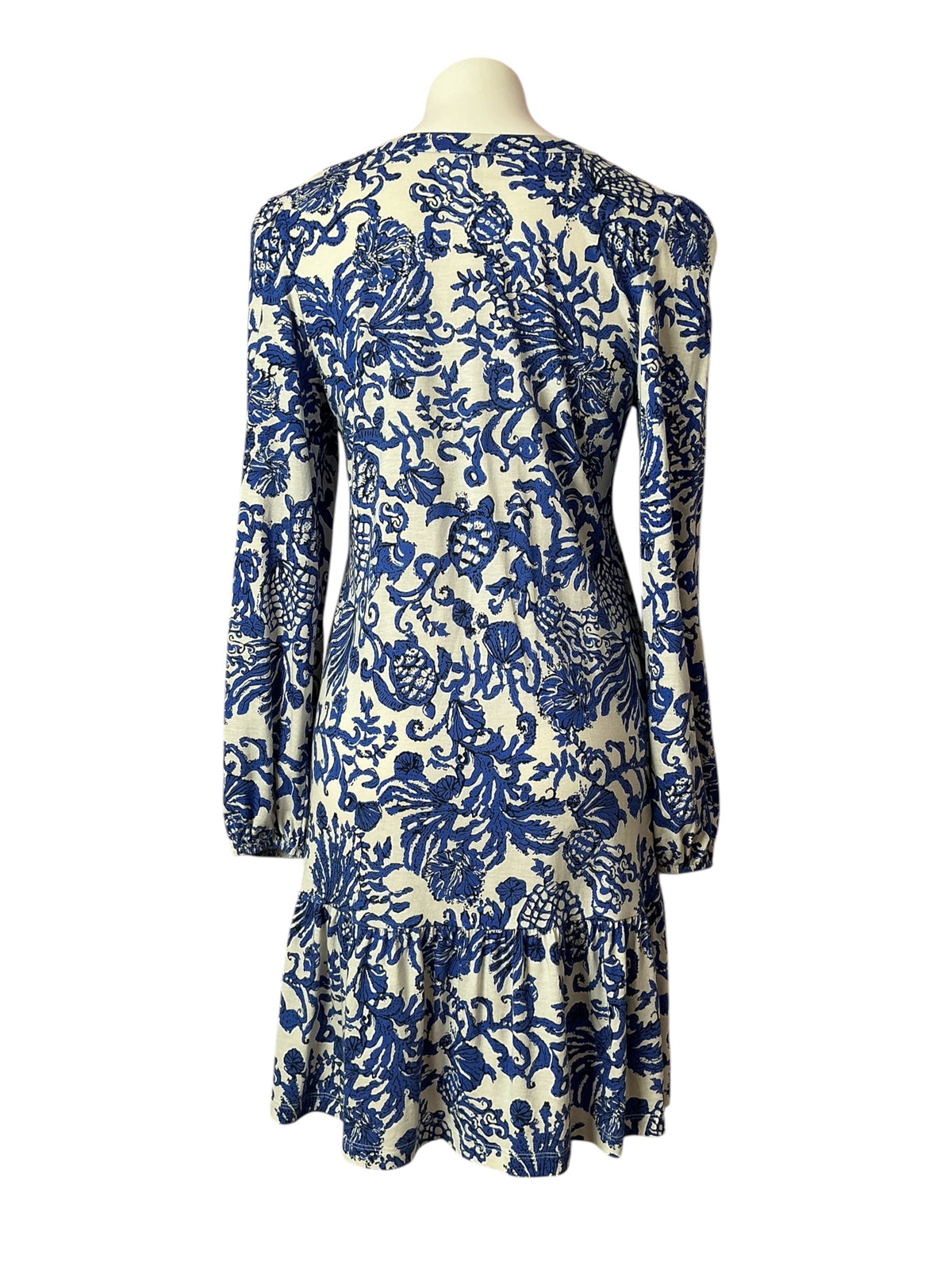 Lilly Pulitzer Alyssa Long Sleeve Dress Deeper Coconut Ride With Me - Size S