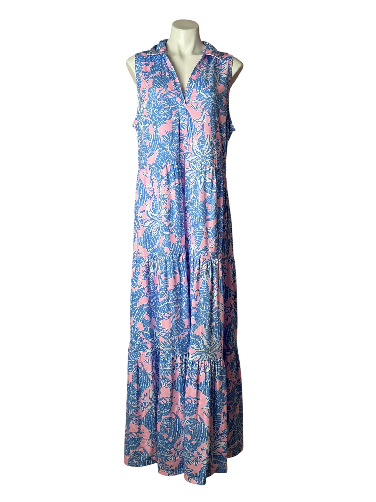 Lilly Pulitzer NWT Riegan Maxi Dress Conch Shell Pink Up Scale - Size XL