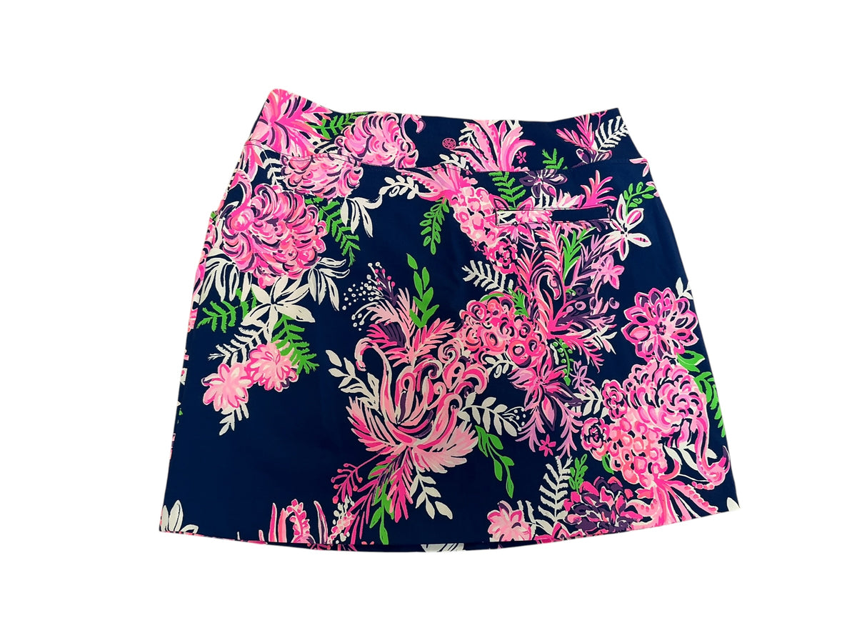 Lilly Pulitzer Luxletic Monica Golf Skort Oyster Bay Navy Ruffle Your Feathers - Size 10