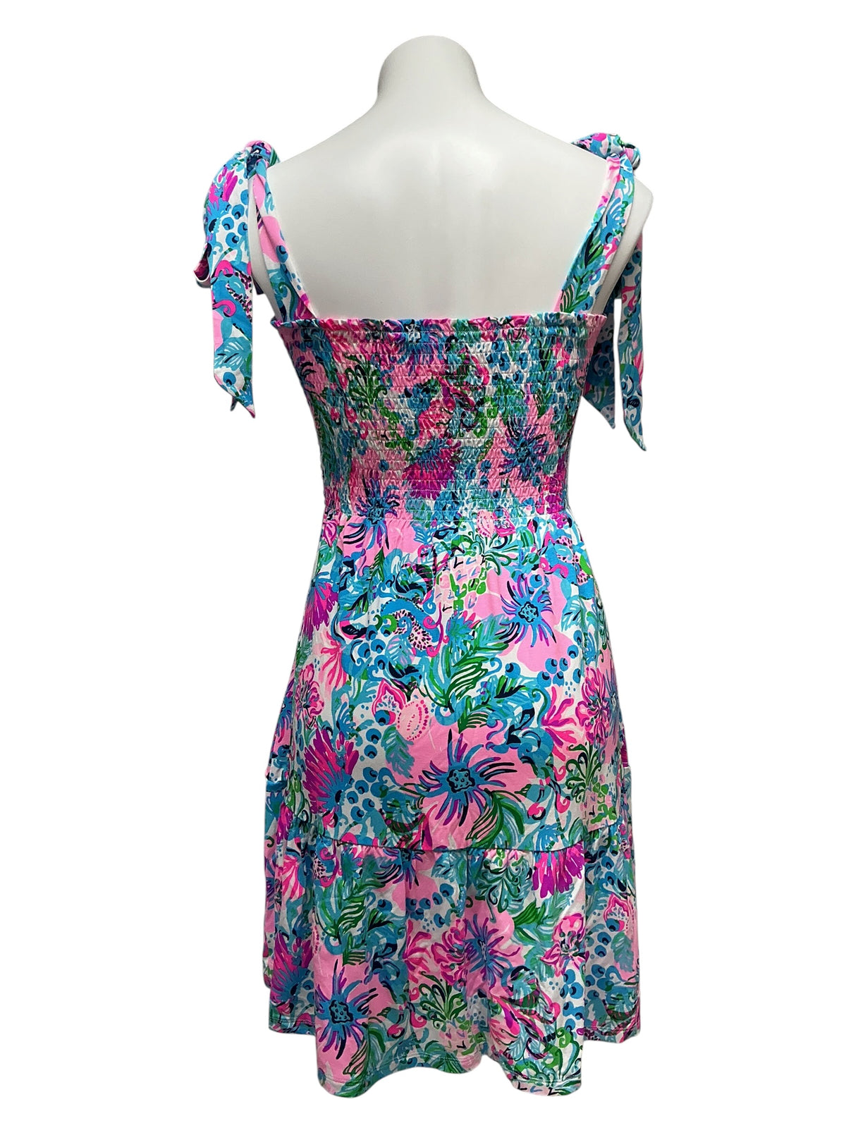 Lilly Pulitzer NWT Kailua Smocked Dress Mandevilla Baby Paradise Petals - Size M