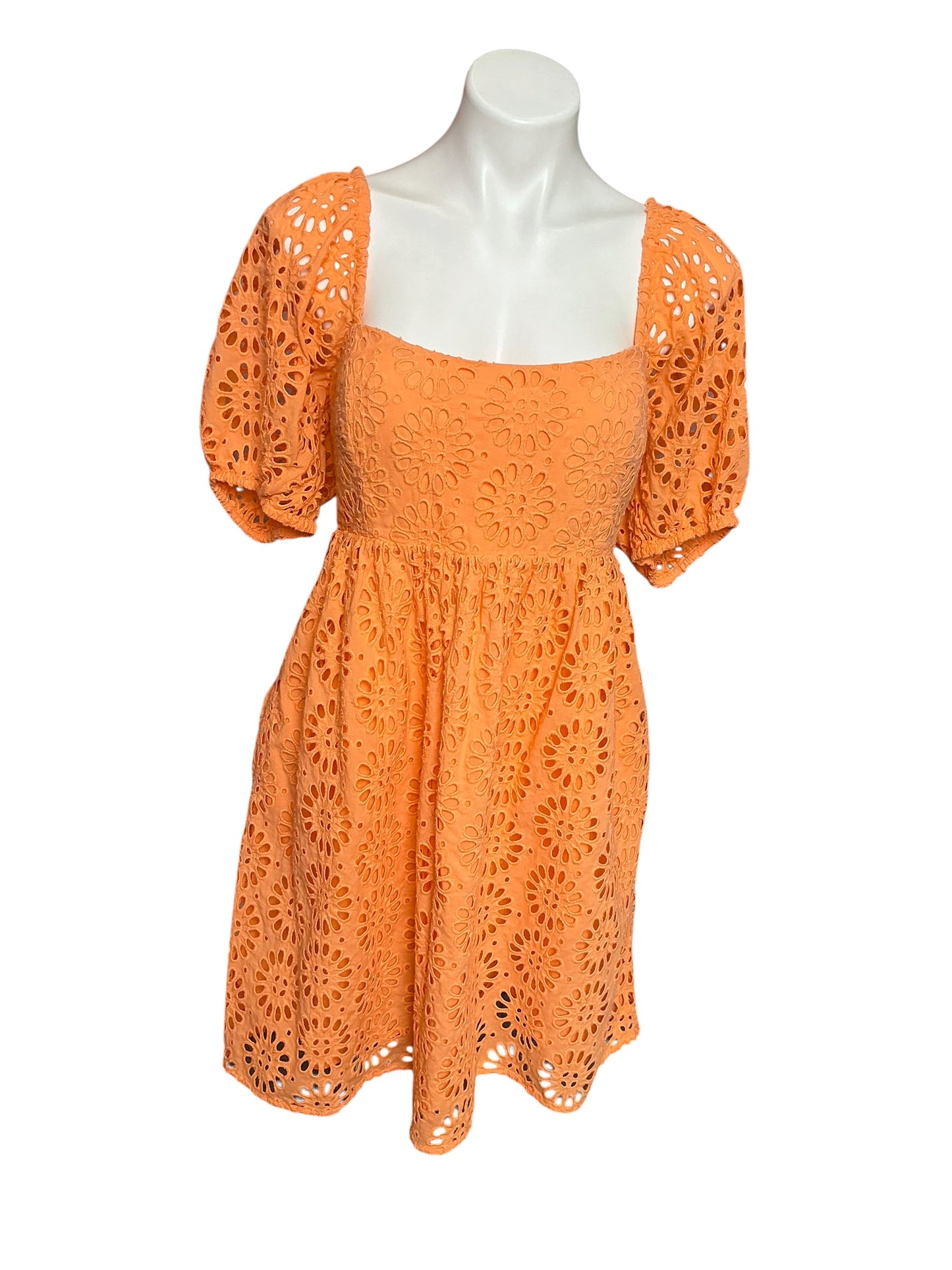 Lilly Pulitzer Kay Short Sleeve Eyelet Dress Oversized Pinwheel Eyelet - Size 14