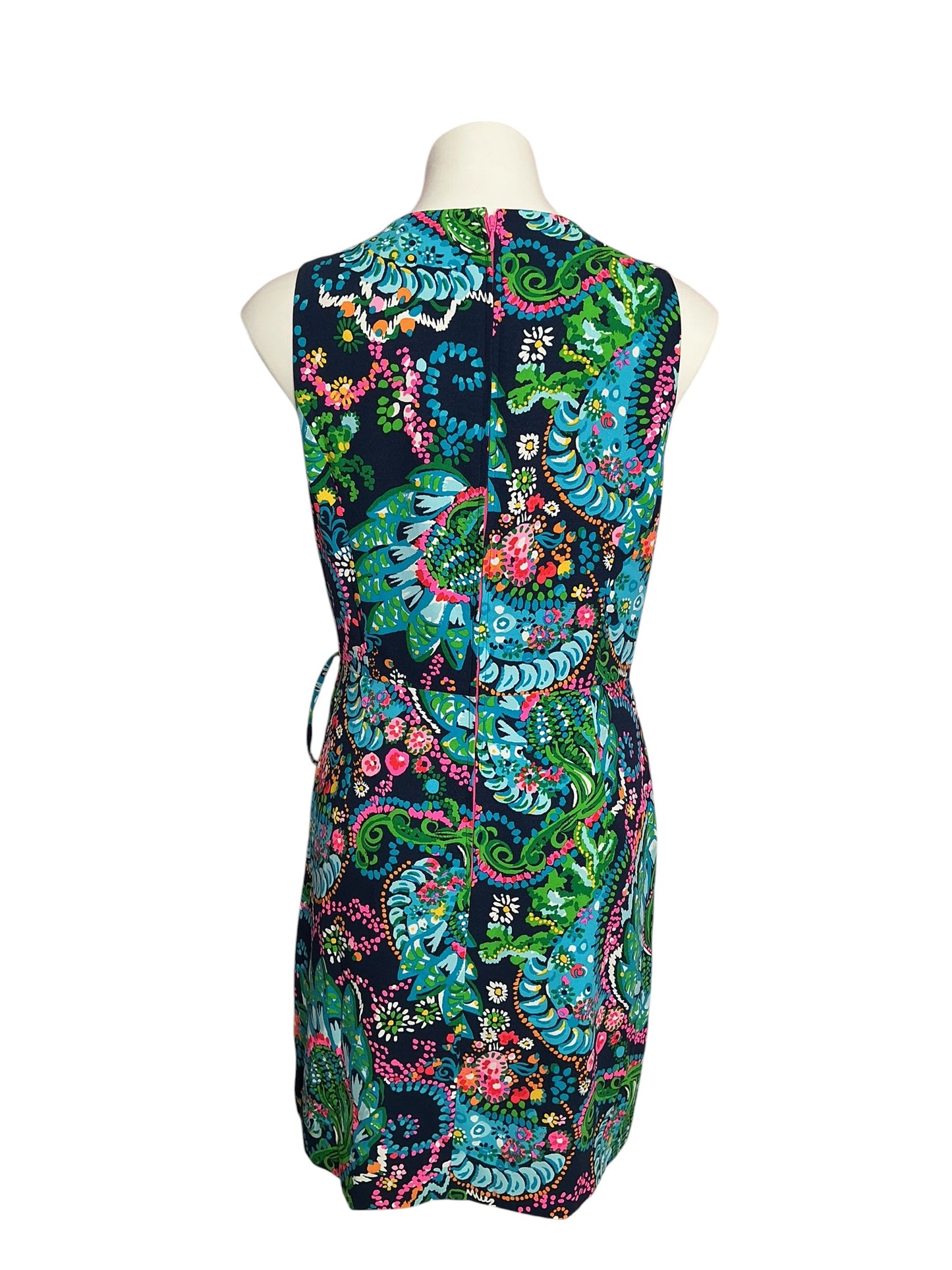Lilly Pulitzer Donatella Wrap Shift Dress Multi Take Me to the Sea Engineered - Size 12