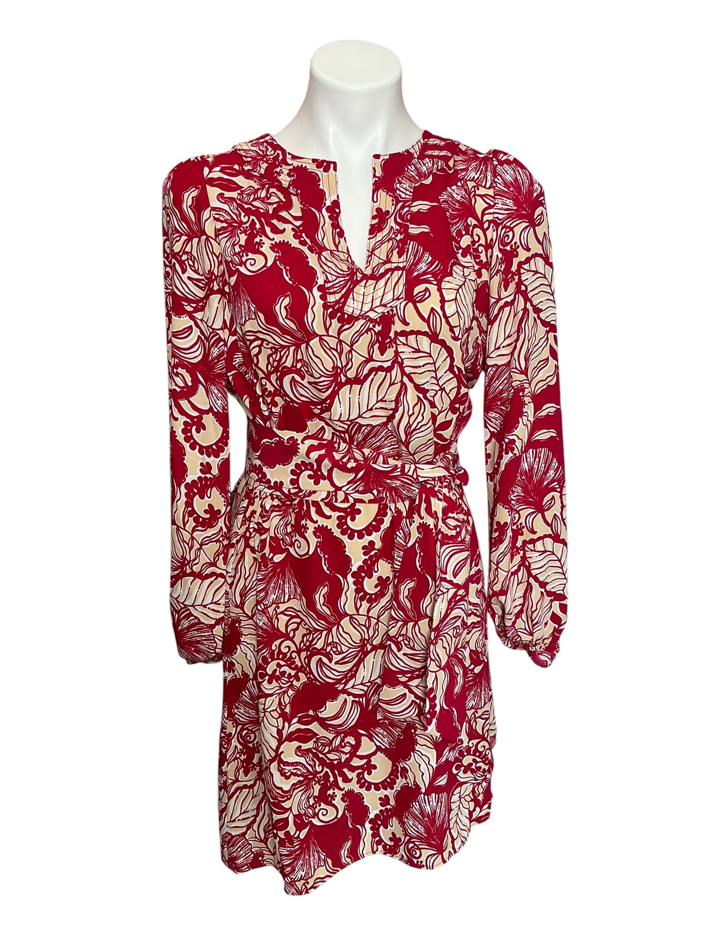 Lilly Pulitzer NWT Oviline Dress Poinsettia Red Island Vibes - Size 6