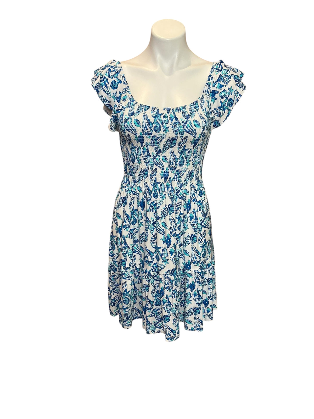 Lilly Pulitzer NWT Jilly Smocked Dress Resort White Shell Collector - Size S