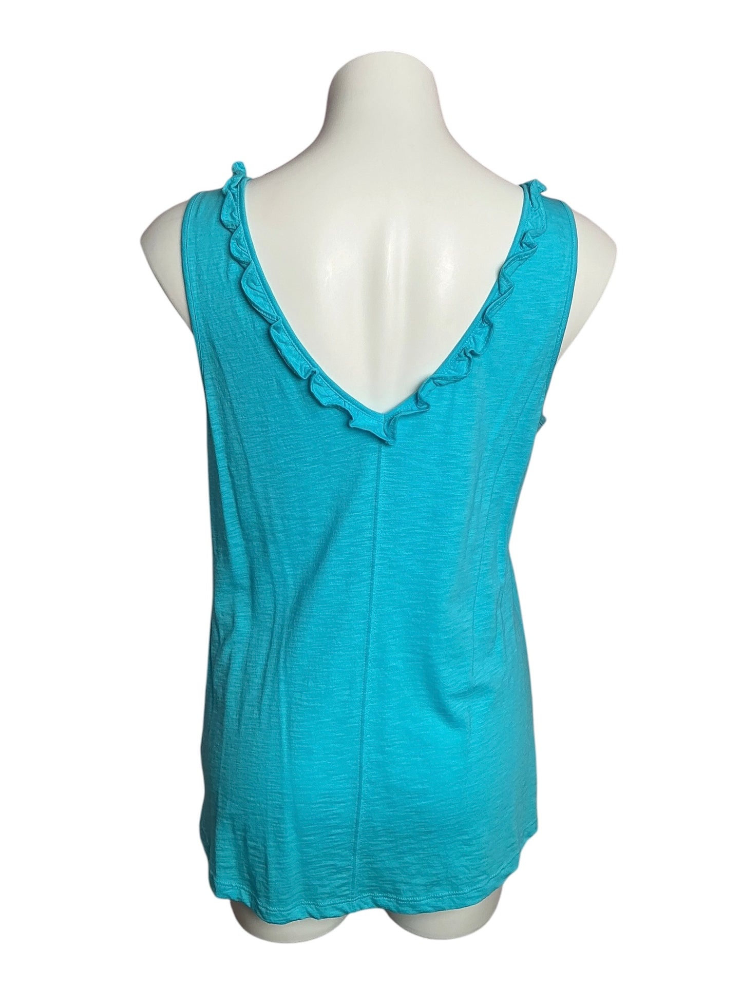 Lilly Pulitzer NWT Gigi Ruffle Tank Top Bermuda Blue - Size M