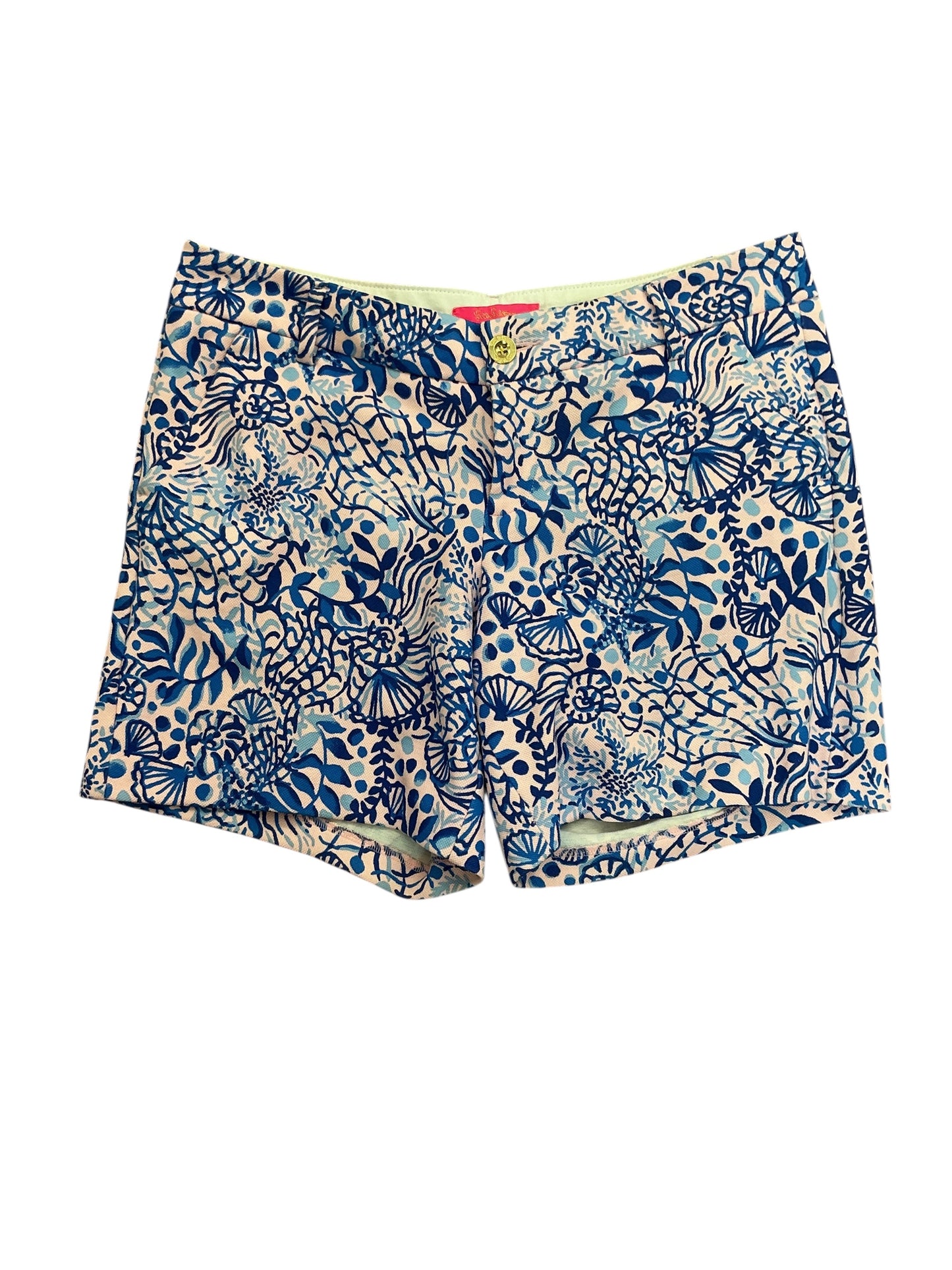 Lilly Pulitzer Jayne Knit Shorts Calla Lilly Pink High Tides Good Vibes - Size 10