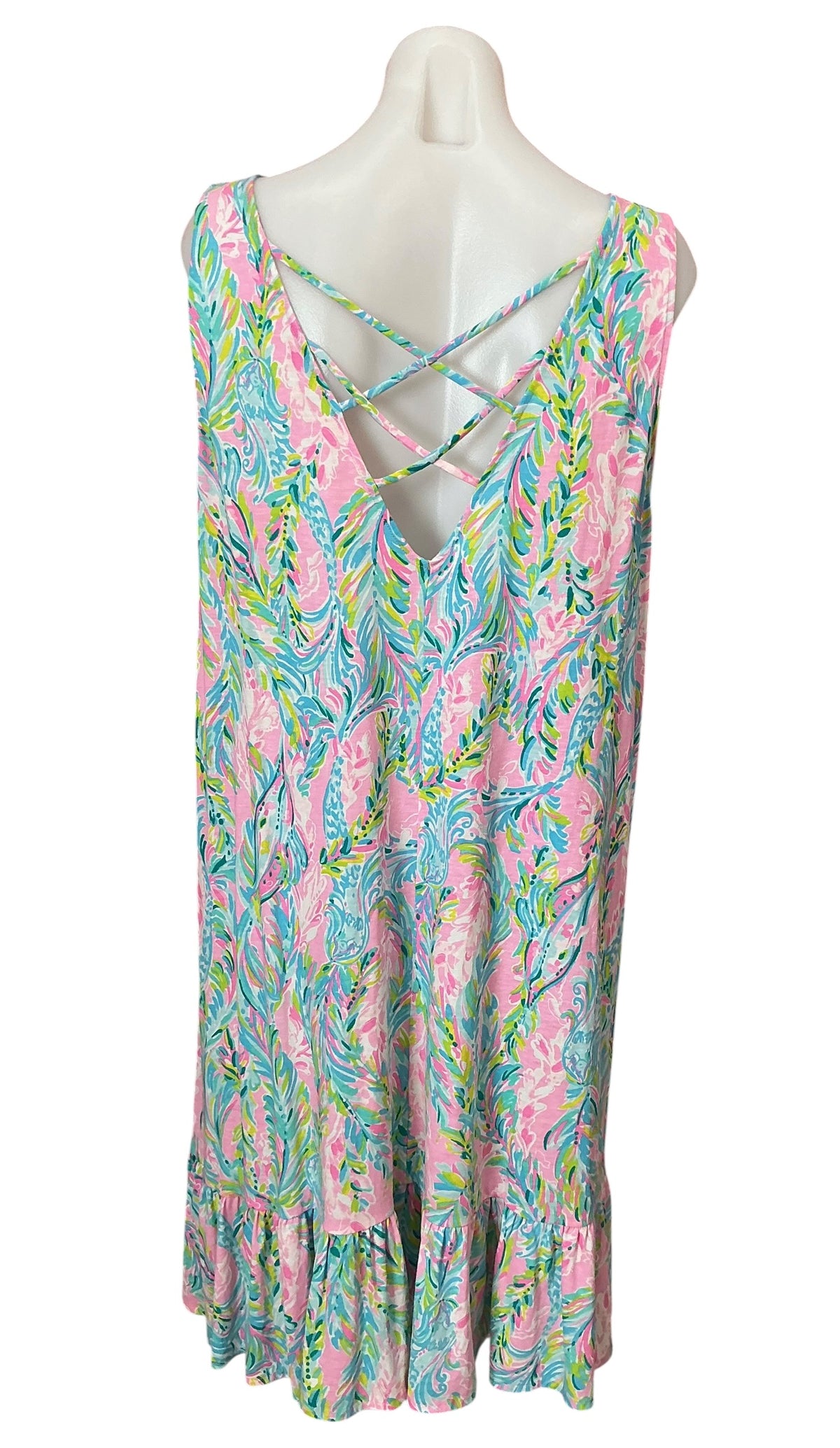 Lilly Pulitzer Kristen Flounce Dress Unicorn Of The Sea - Size XXL