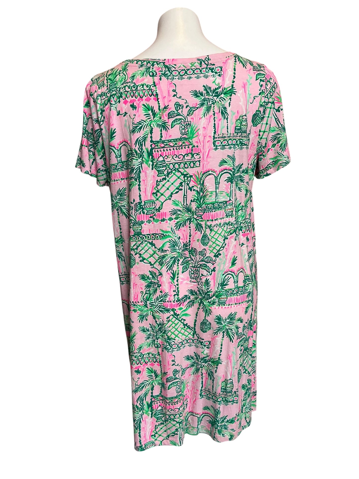 Lilly Pulitzer Cody Short Sleeve T-Shirt Dress Mandevilla Baby Always Worth It - Size XL
