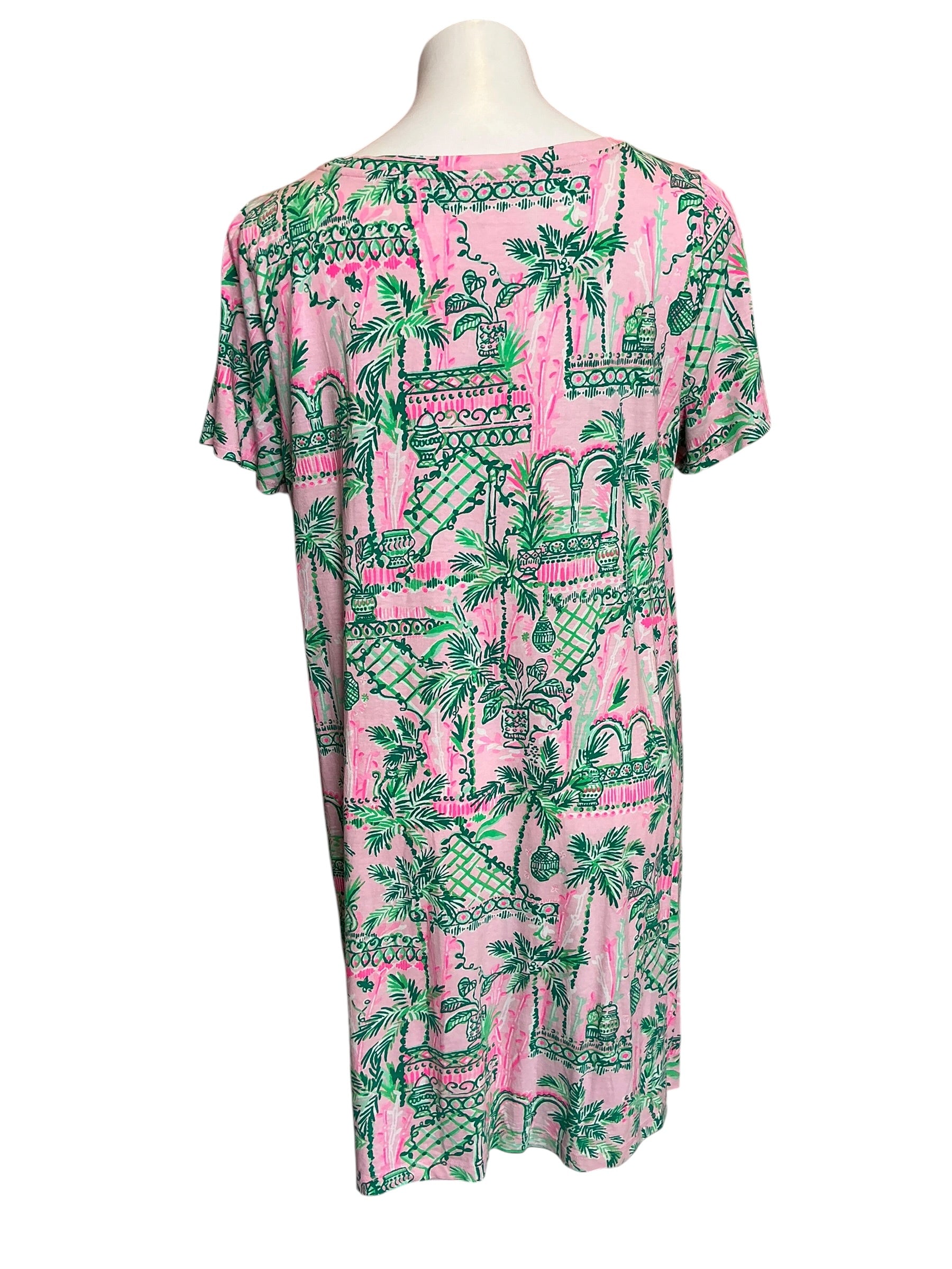 Lilly Pulitzer Cody Short Sleeve T-Shirt Dress Mandevilla Baby Always Worth It - Size XL