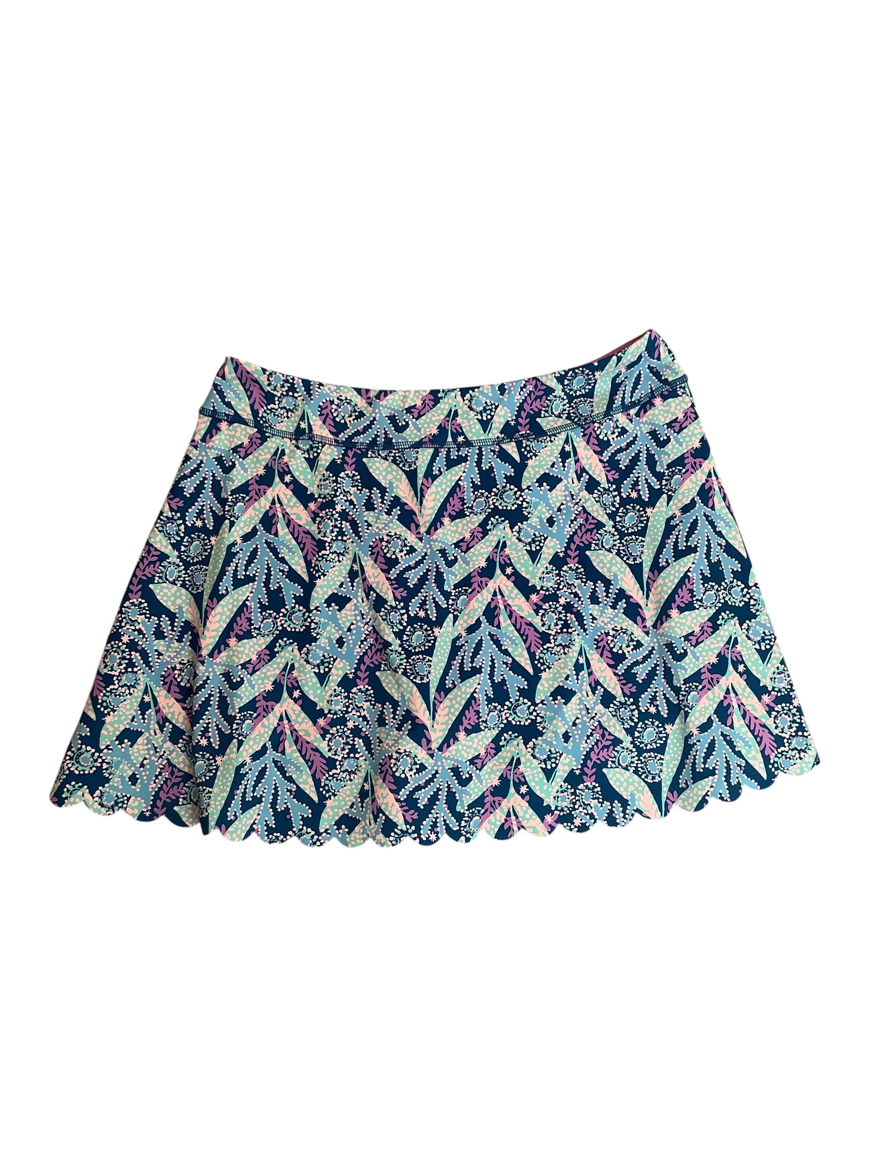 Lilly Pulitzer Luxletic Aila Skort Barton Blue Star Gazing - Size XL