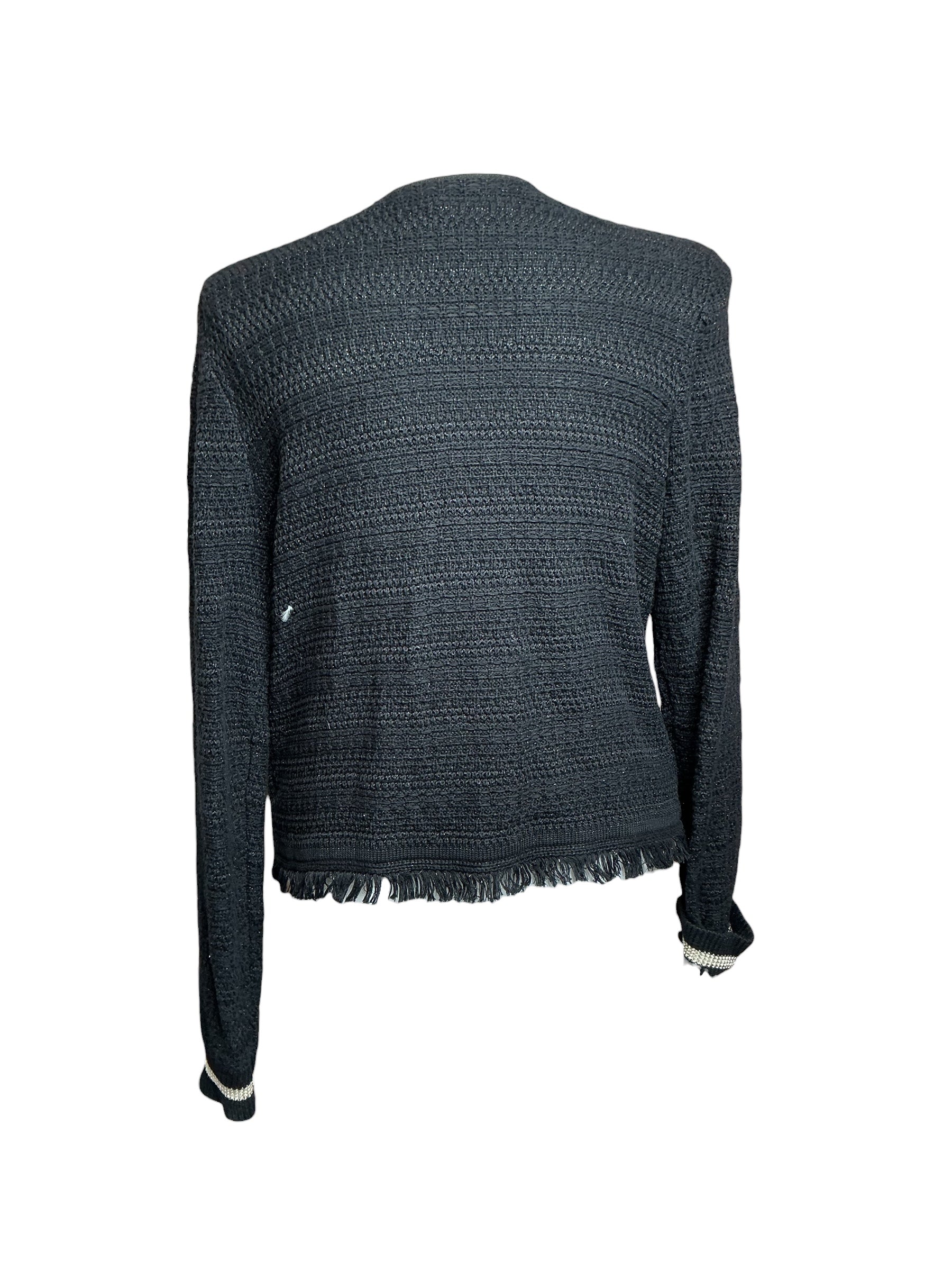Lilly Pulitzer Beckington Cardigan - Black Metallic - Size XL