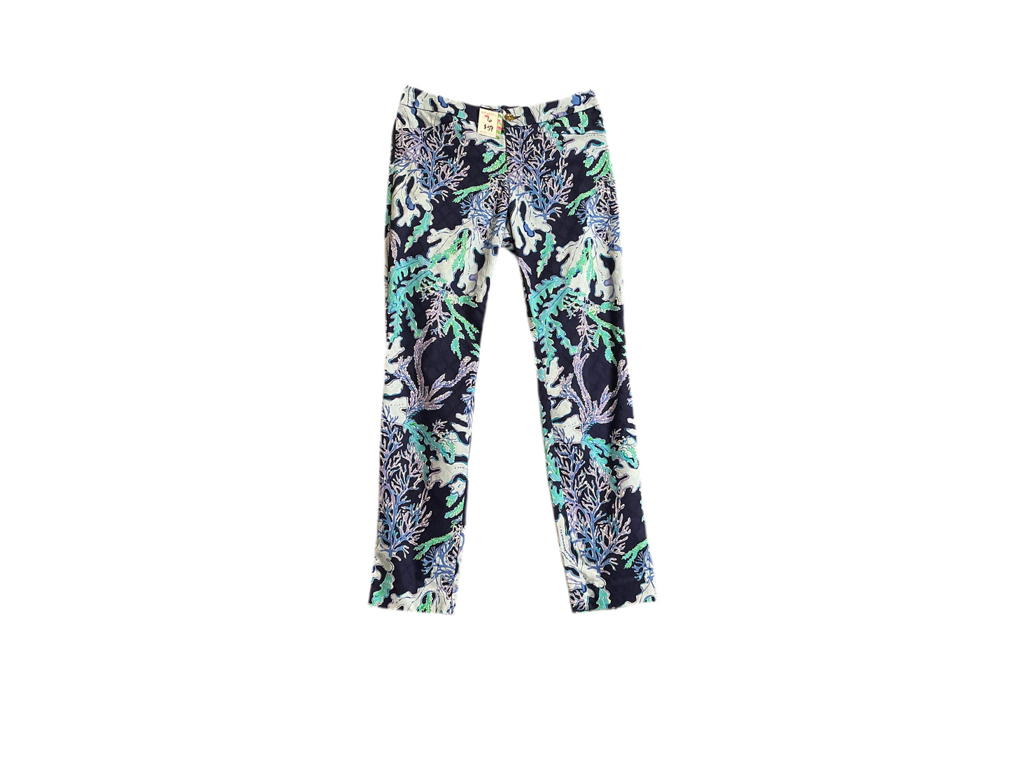 Lilly Pulitzer Kelly Skinny Ankle Pants Deep Indigo Swish And Sway - Size 6