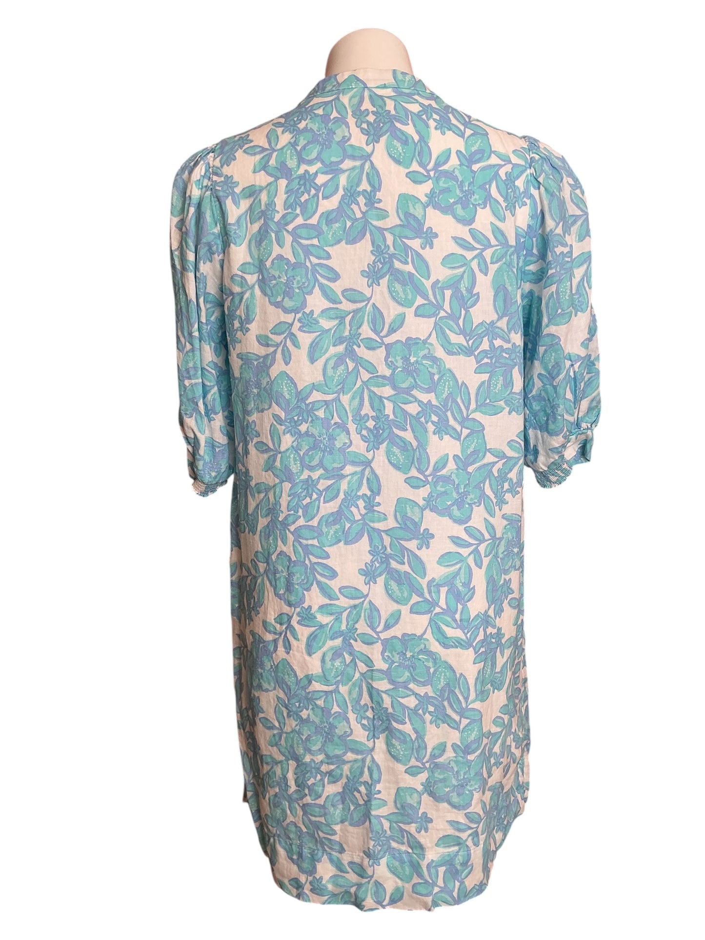 Lilly Pulitzer Mialeigh Linen Dress Simply The Zest Jacaranda Blue - Size 10