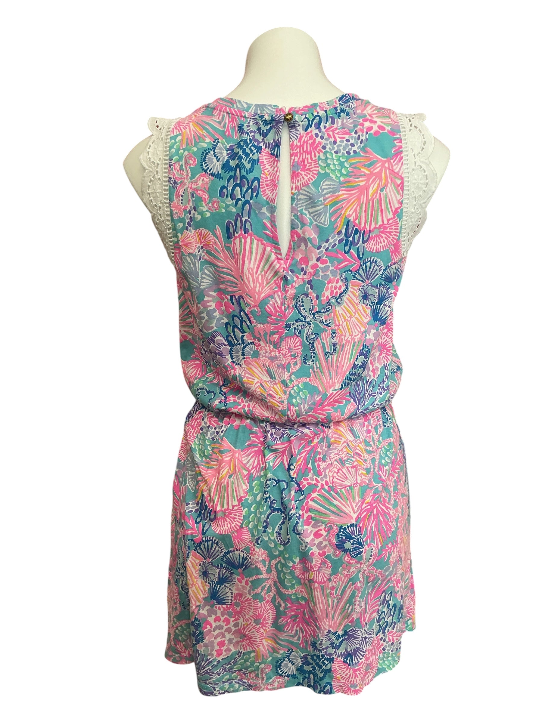 Lilly Pulitzer Agee Romper Splendor In The Sand - Size S