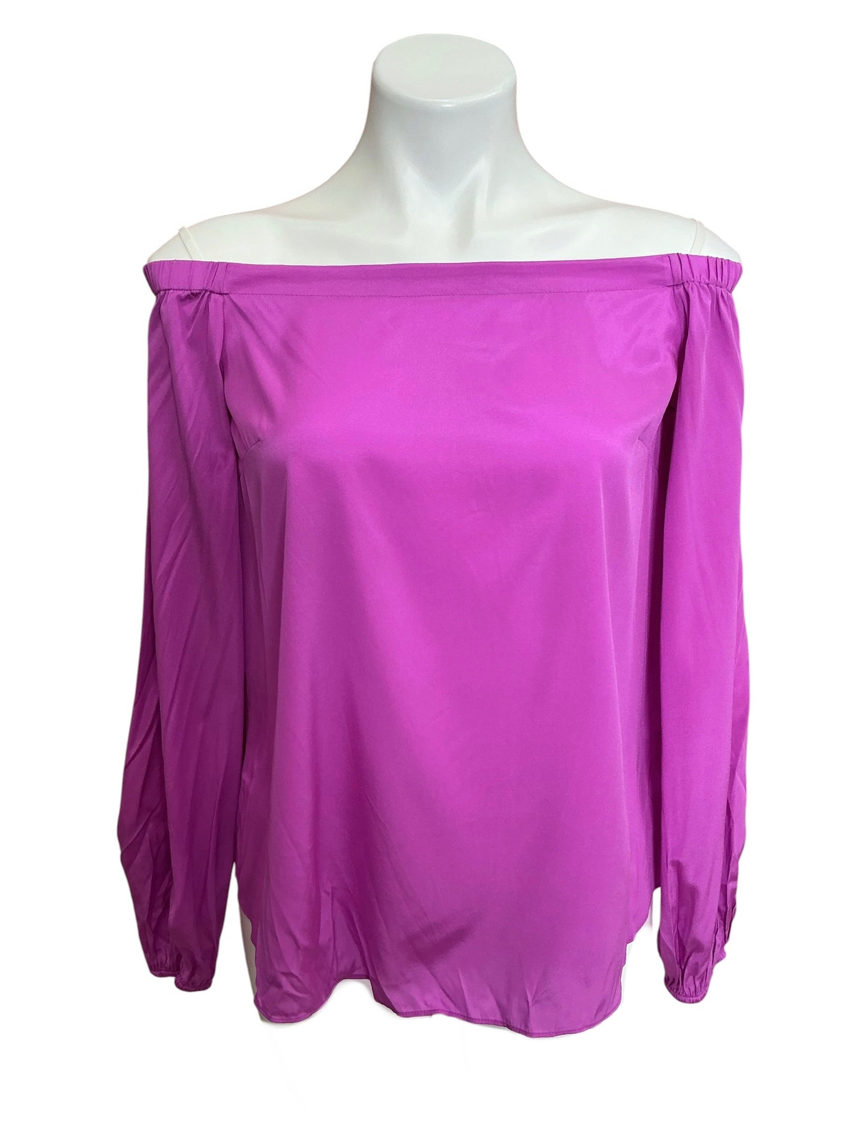 Lilly Pulitzer Adira Off-The-Shoulder Blouse Brilliant Purple - Size S
