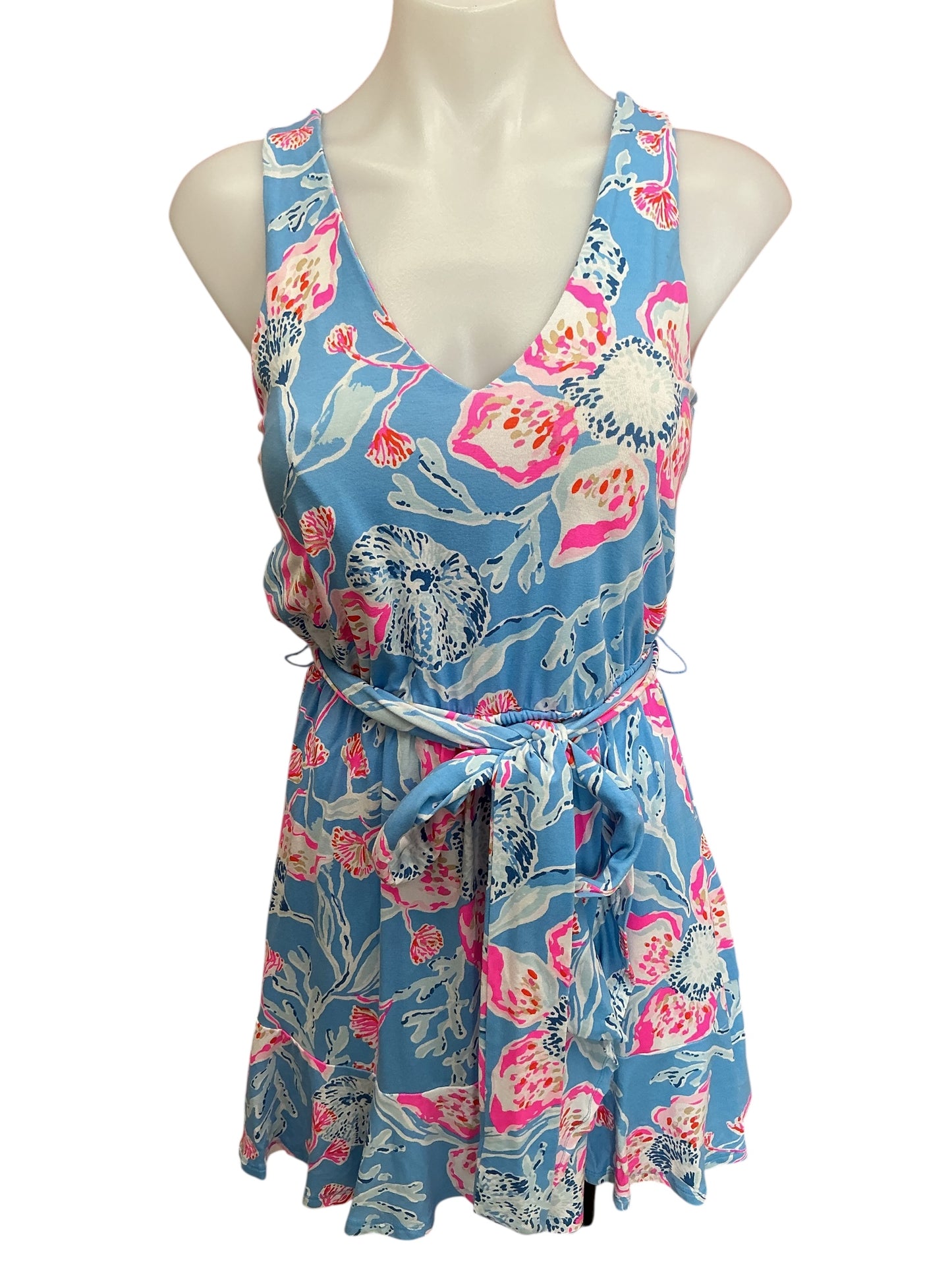 Lilly Pulitzer Camri Halter Romper Multi Bahamian Rhapsody - Size XXS