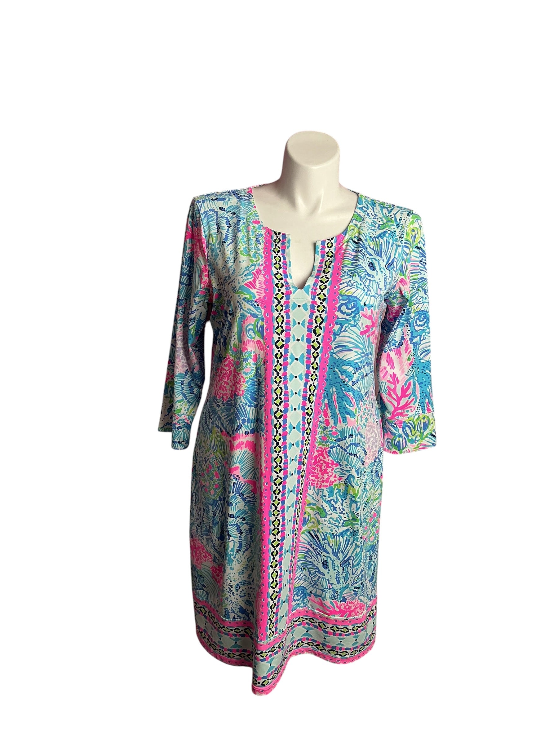 Lilly Pulitzer- Nadine Dress Multi Sink Or Swim Size XL