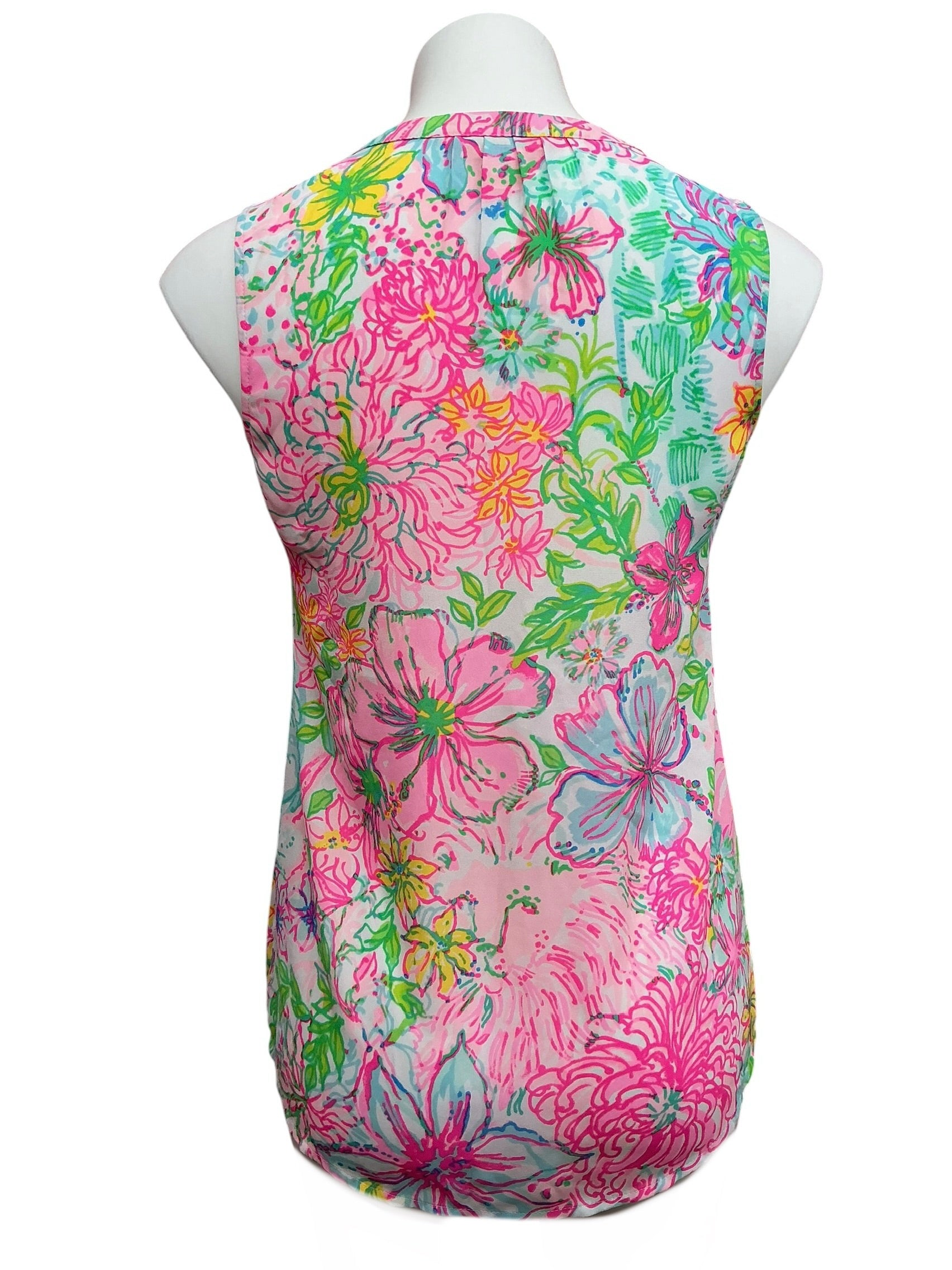 Lilly Pulitzer Sleeveless Elsa Silk Top Paradise Found - Size XS