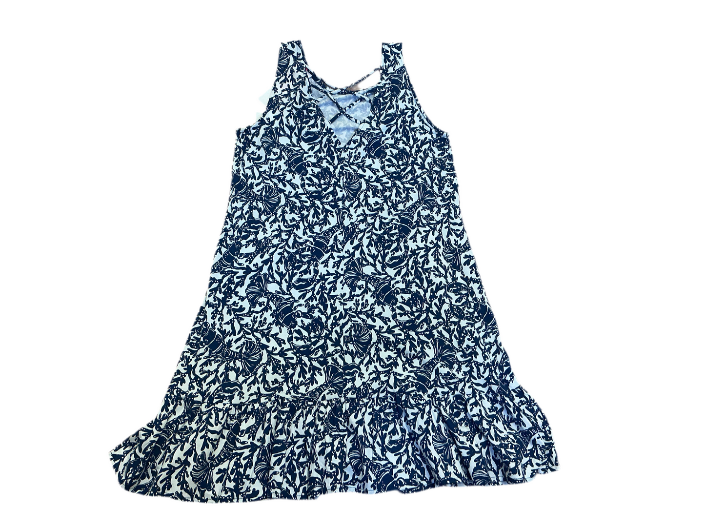 Lilly Pulitzer NWT - Kristen Flounce Dress - Oyster Bay Navy Krillin It - Size S