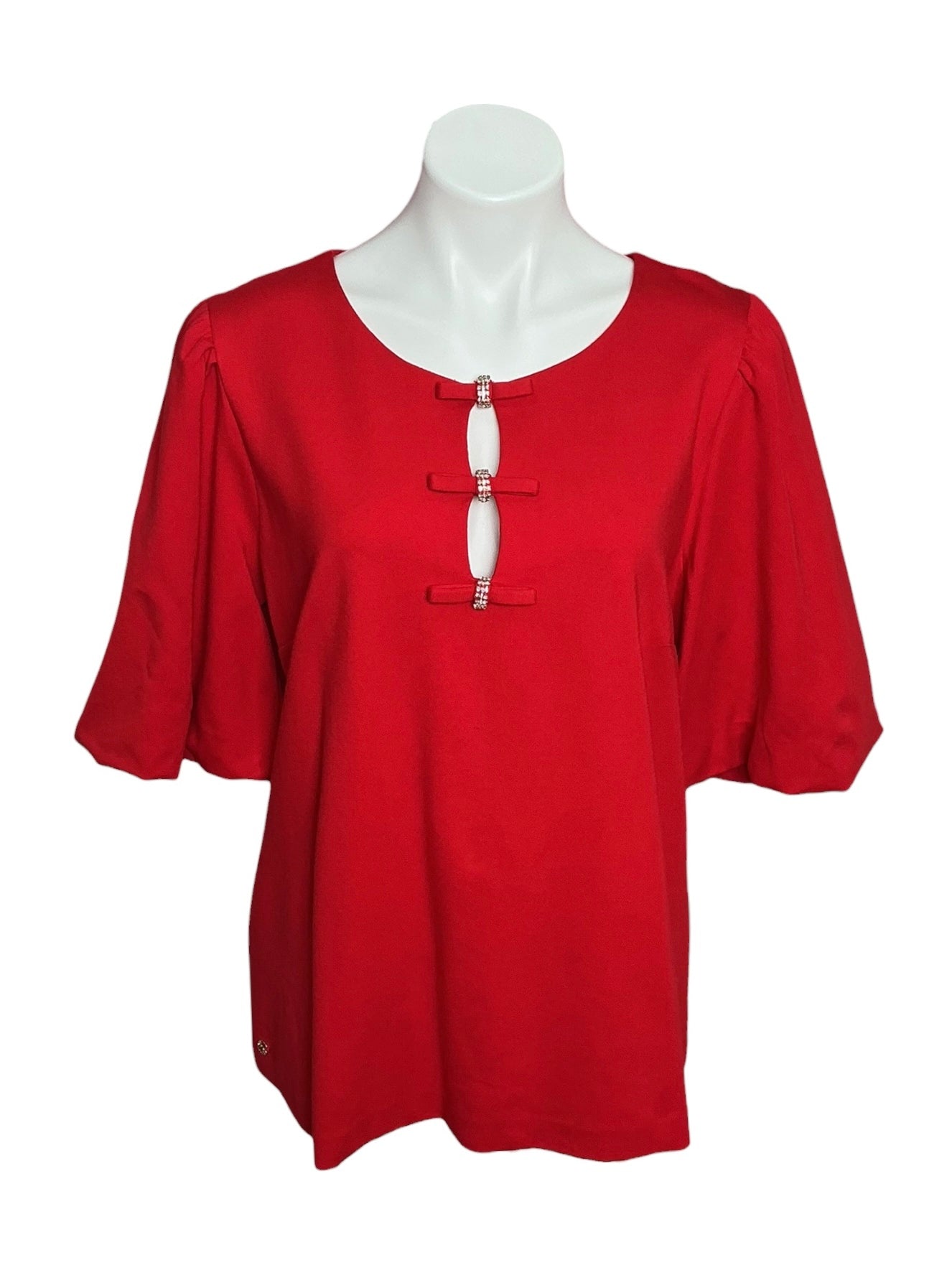 Lilly Pulitzer NWT Ethenia Knit Top Cranberry Red - Size XL