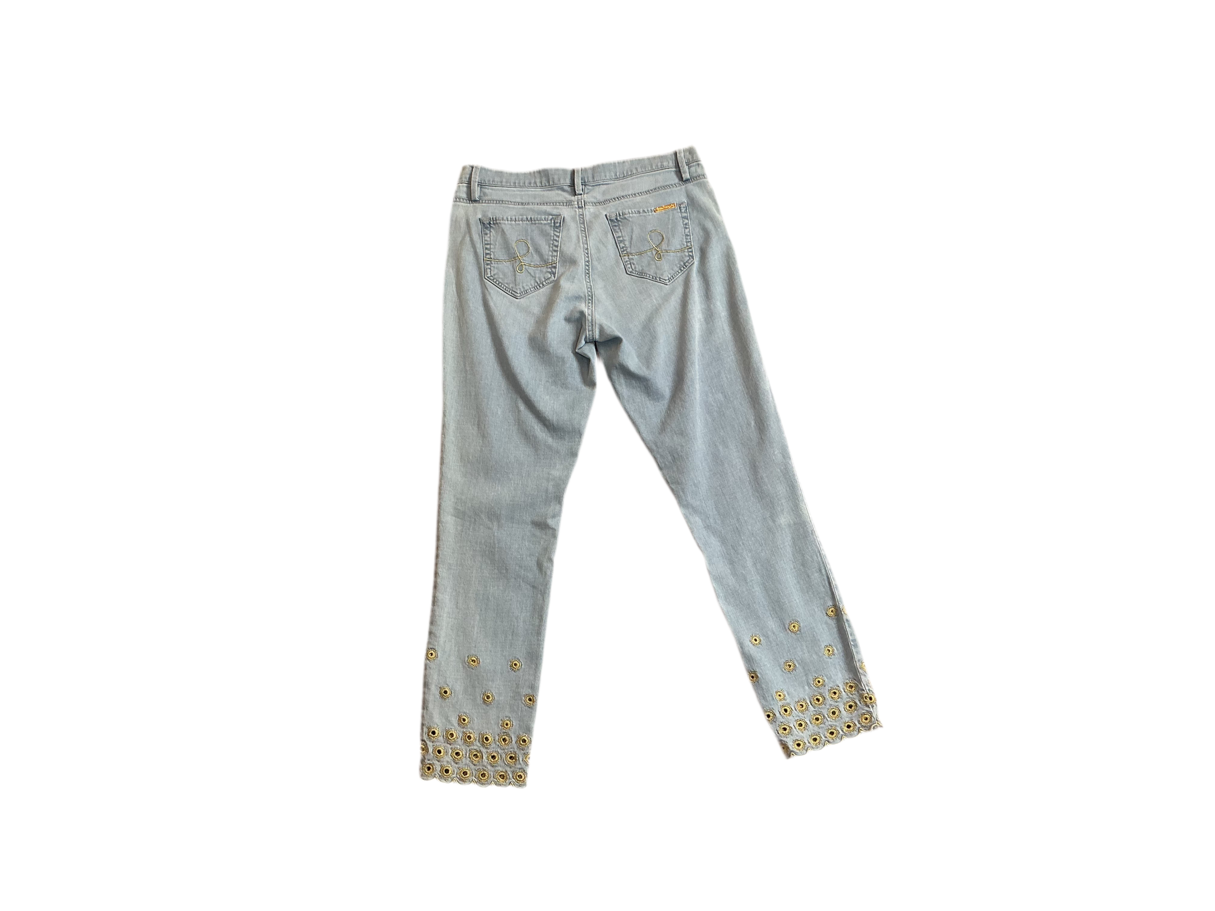 Lilly Pulitzer South Ocean Skinny Crop Pants Seagate Starburst - Size 10
