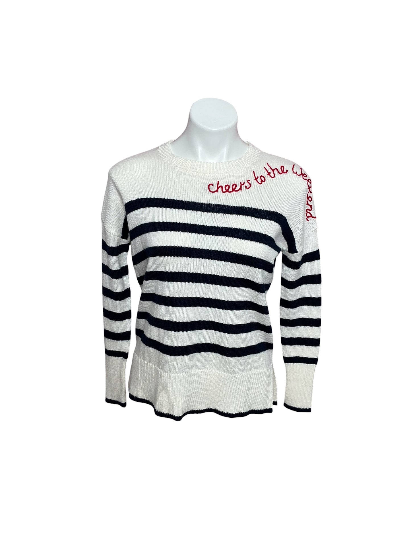 Lilly Pulitzer NWT Quince Sweater Low Tide Navy Cruise Stripe - Size XXS