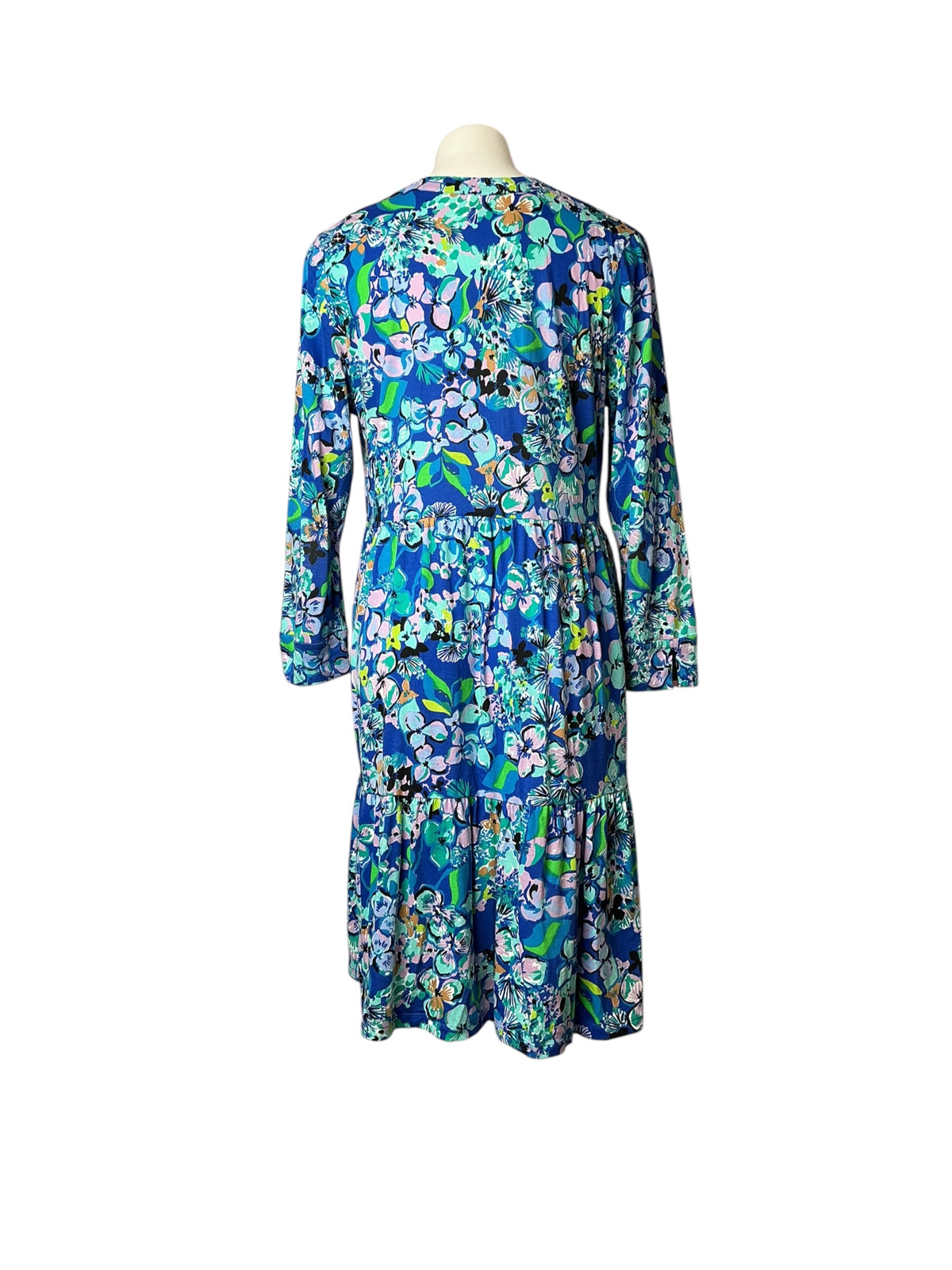Lilly Pulitzer Alaina Dress Blue Grotto Twilight Tropics - Size L