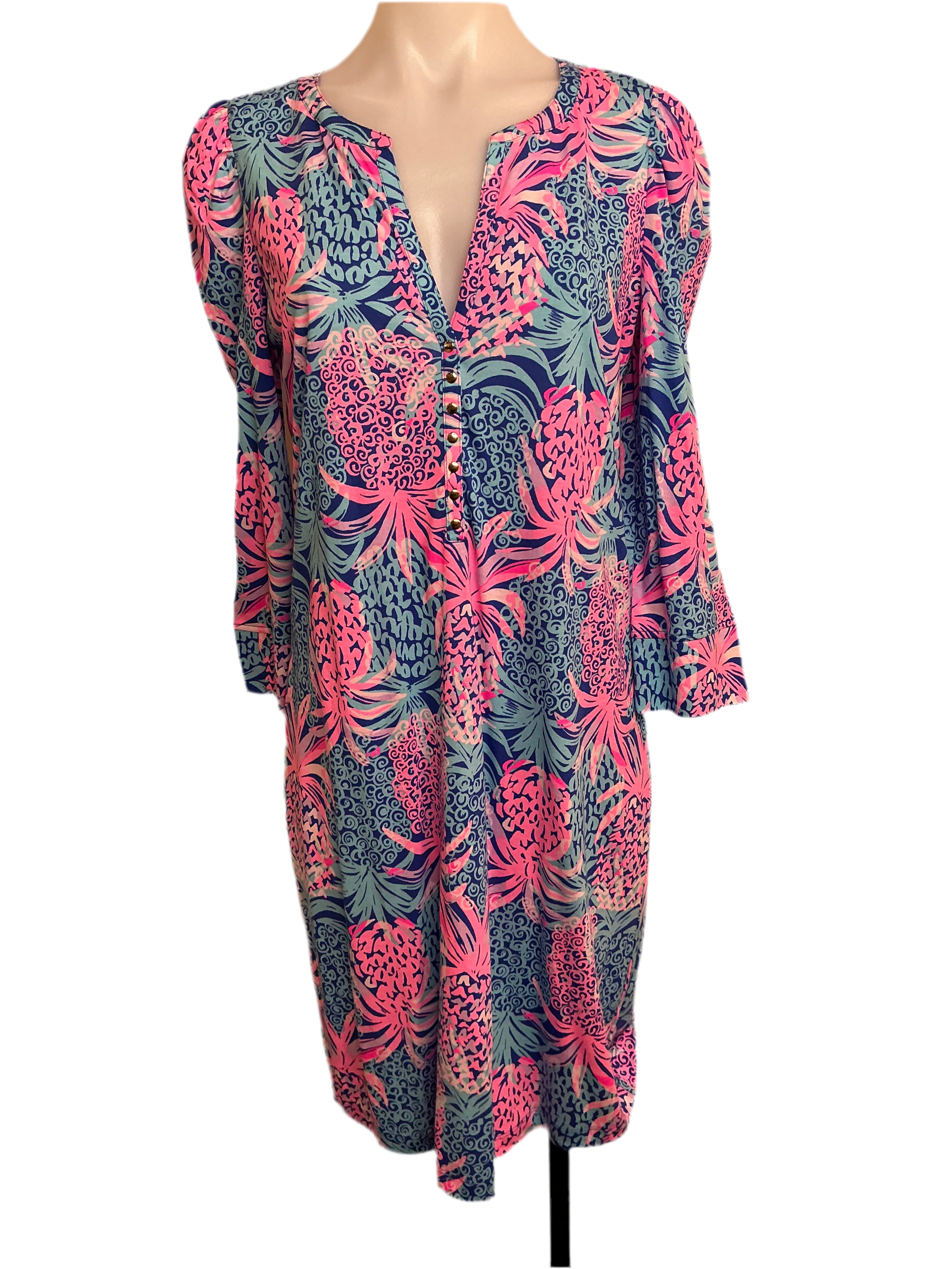 Lilly Pulitzer NWT - Marlie Dress Borealis Blue Tropic Down Low - Size M