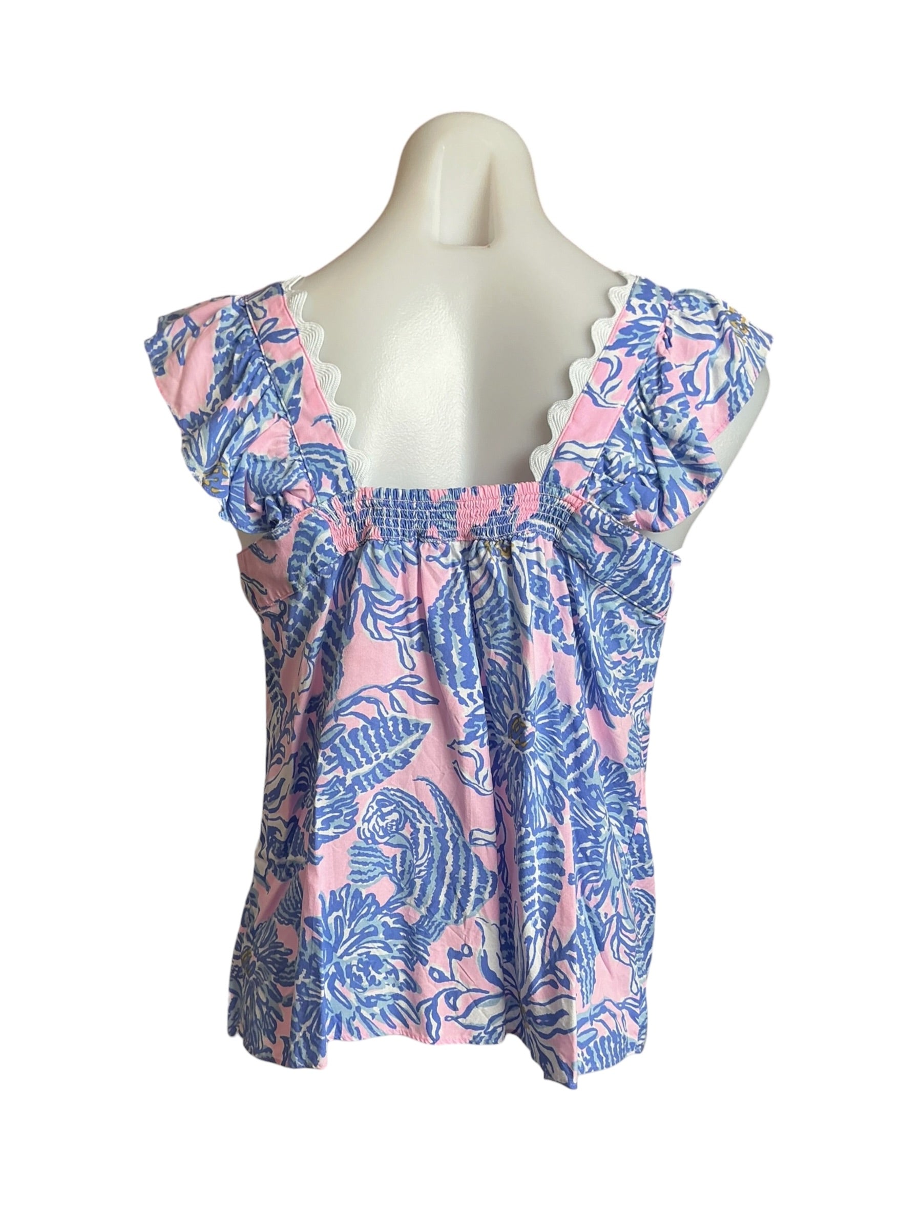 Lilly Pulitzer Gyah Sleeveless Top Conch Shell Pink Up Scale - Size M
