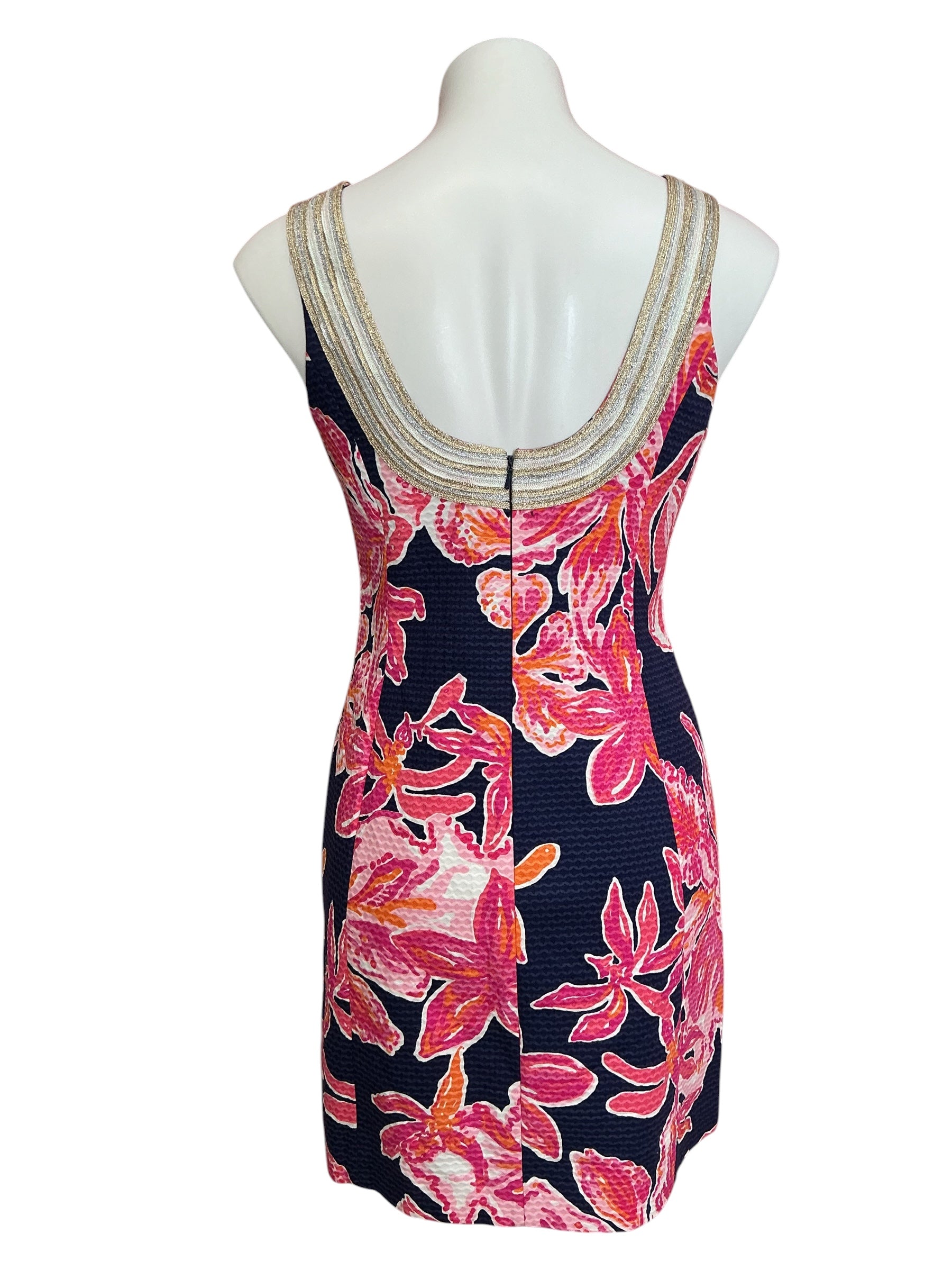 Lilly Pulitzer Valli Shift Dress Starlight Navy Once Upon A Time Engineered - Size 4