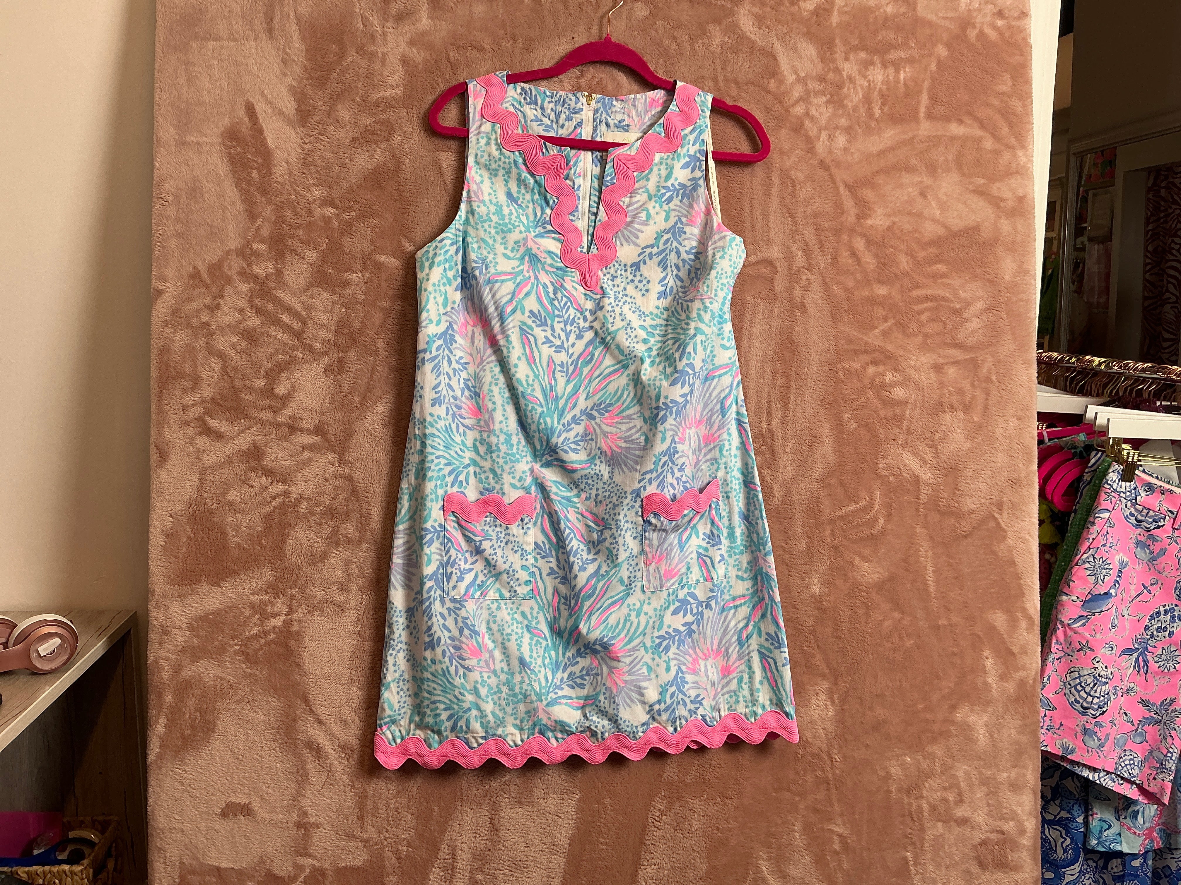 Lilly Pulitzer NWT Romney shift Romper Multi Via Del Mar - Size 8
