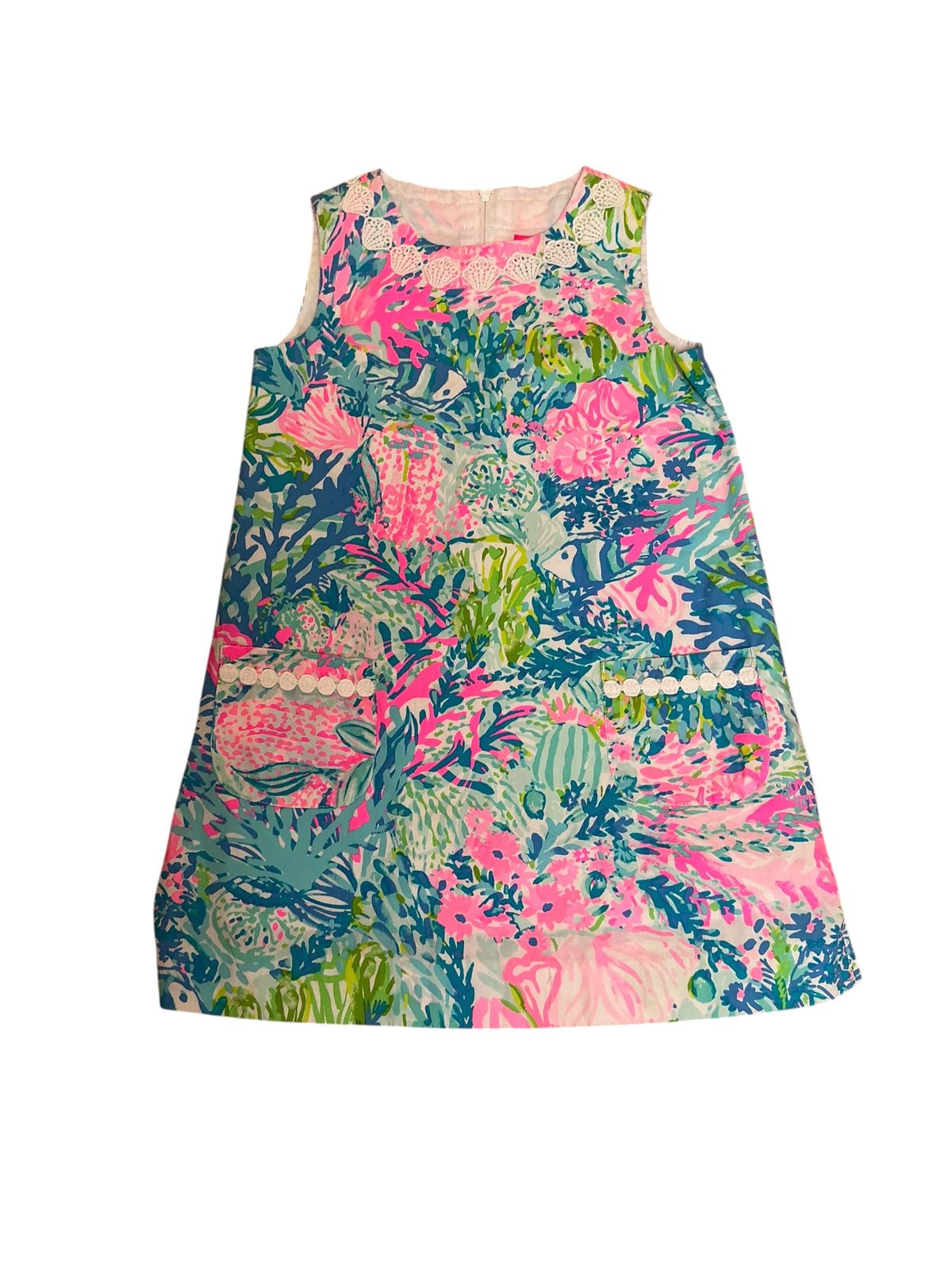 Lilly Pulitzer Little Lilly Classic Shift Dress Fished My Wish - Size 5