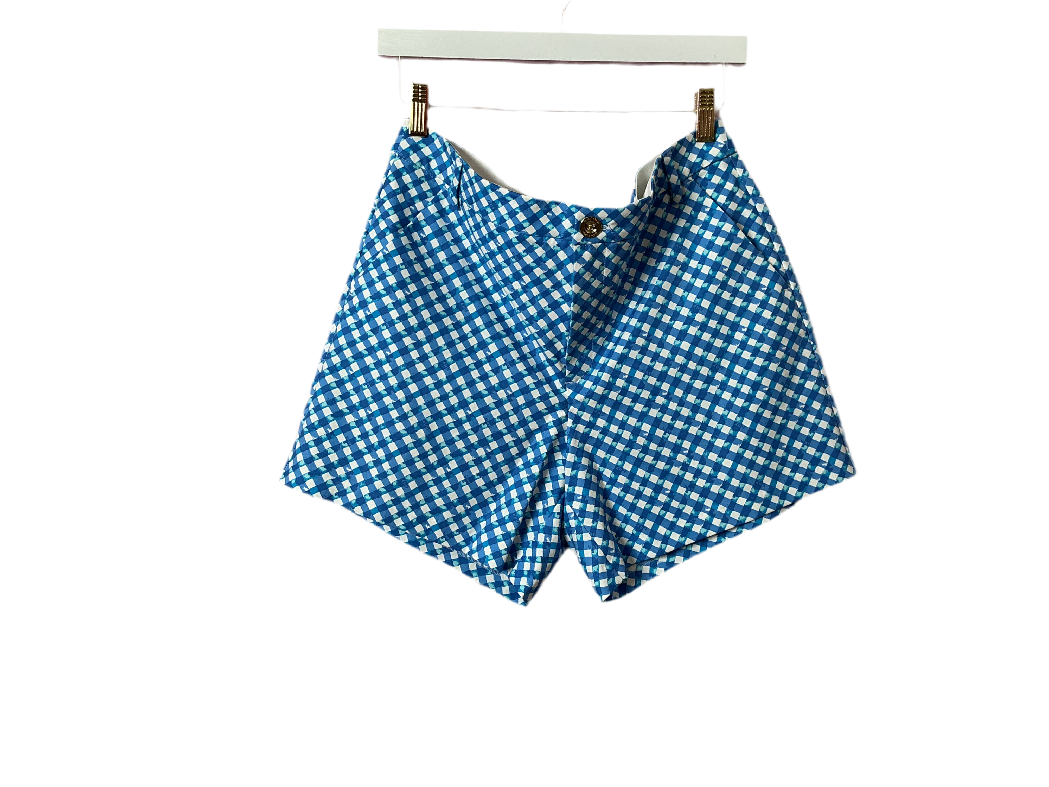 Lilly Pulitzer NWT - Gretchen High Rise Shirt - Boca Blue Double Checking - Size 10