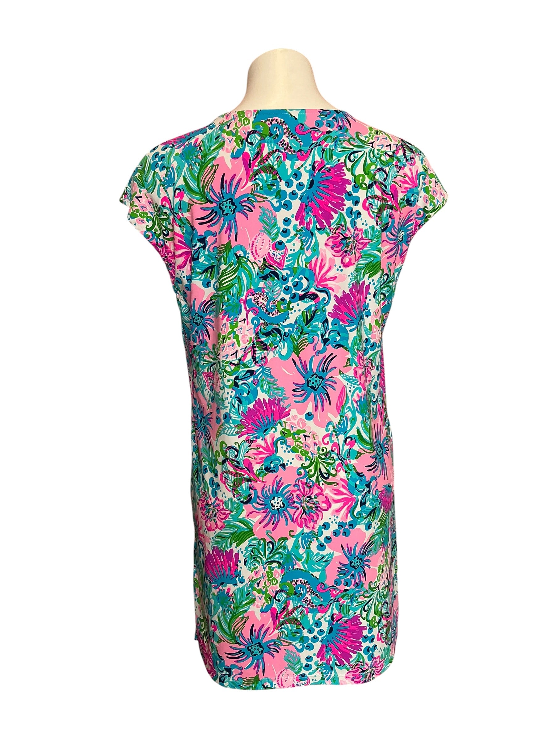 Lilly Pulitzer Talli V-Neck Cover-Up Mandevilla Baby Paradise Petals - Size XS