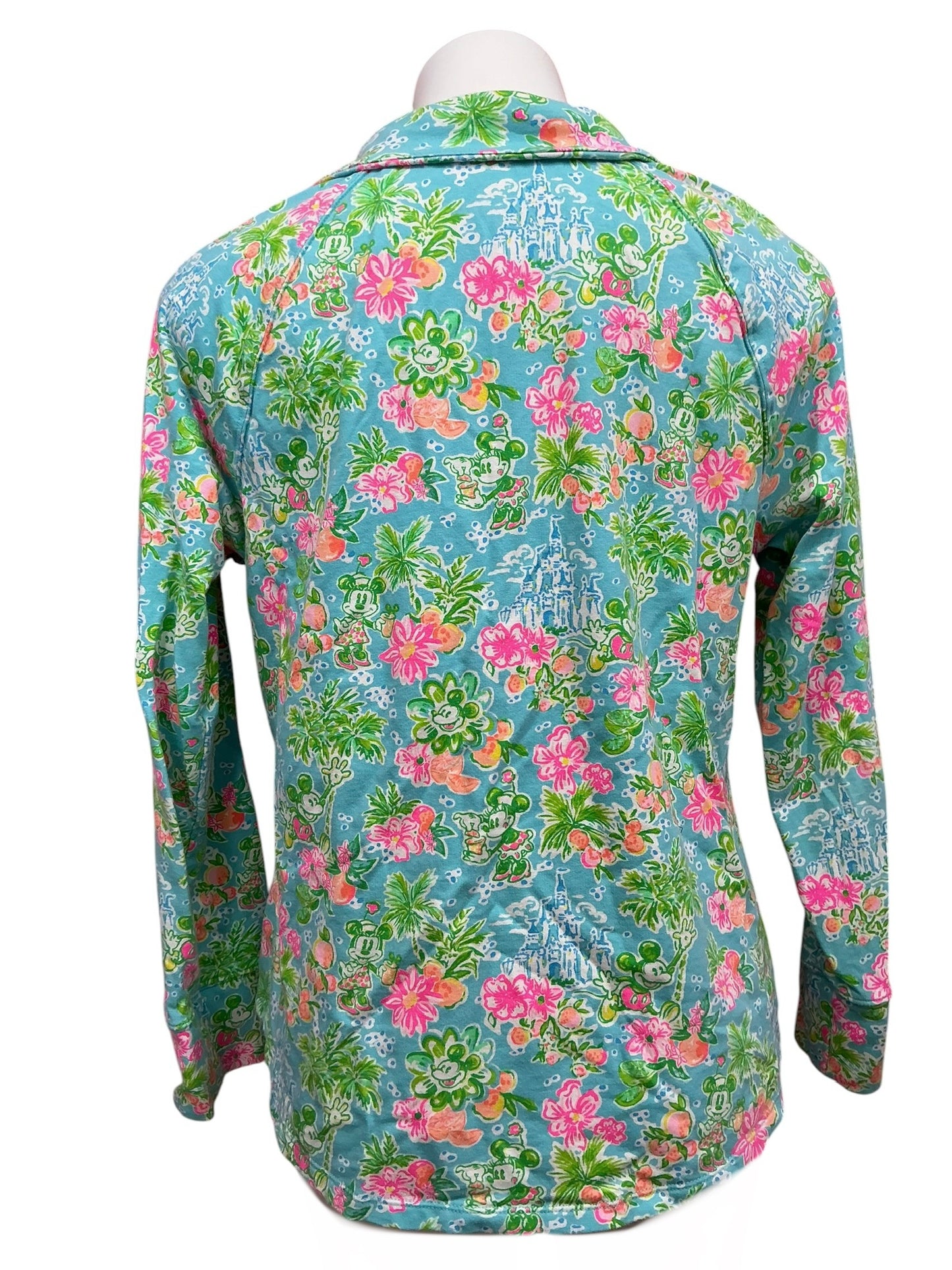 Lilly Pulitzer X Disney UPF 50+ Skipper Popover Top Blue Ibiza Lilly Loves Disney - Size L