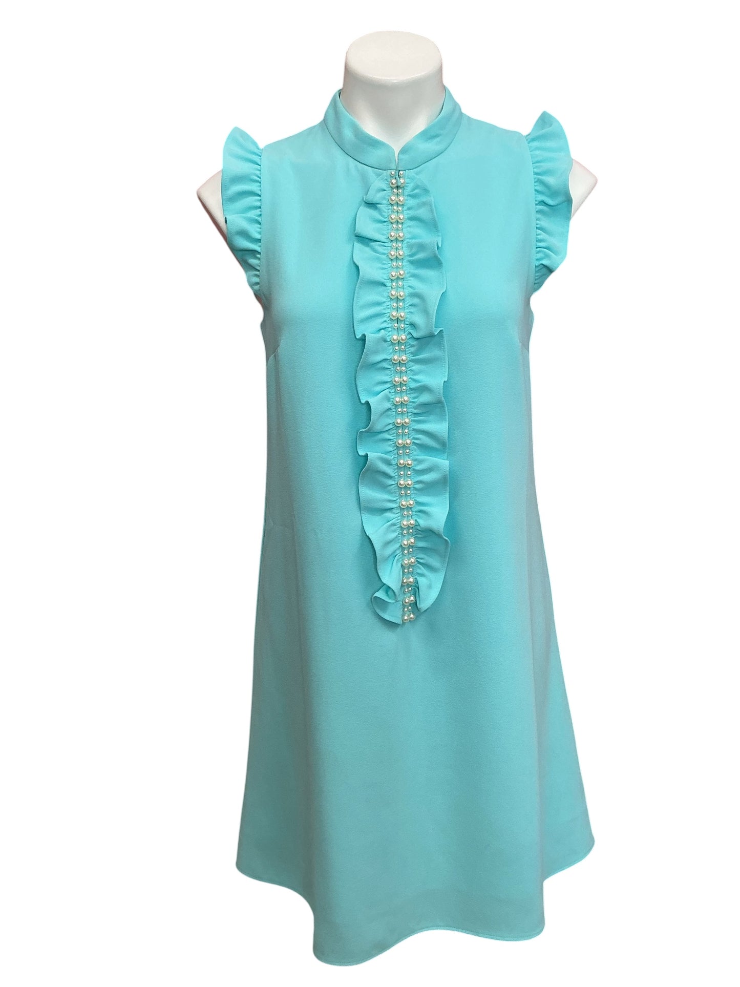Lilly Pulitzer Adalee Shift Dress Solid Blue Ibiza - Size 4