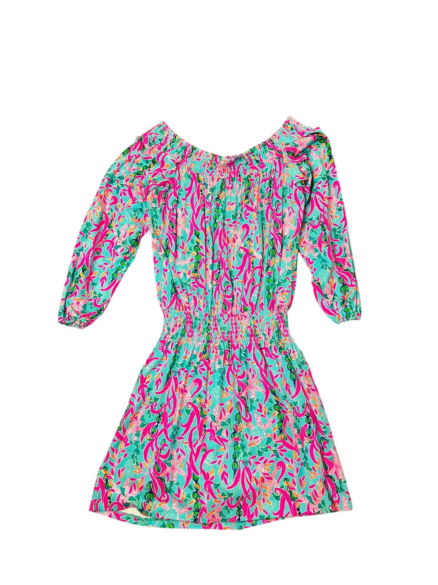 Lilly Pulitzer Cyla Off The Shoulder Romper - Multi Seaweed Samba - Size S